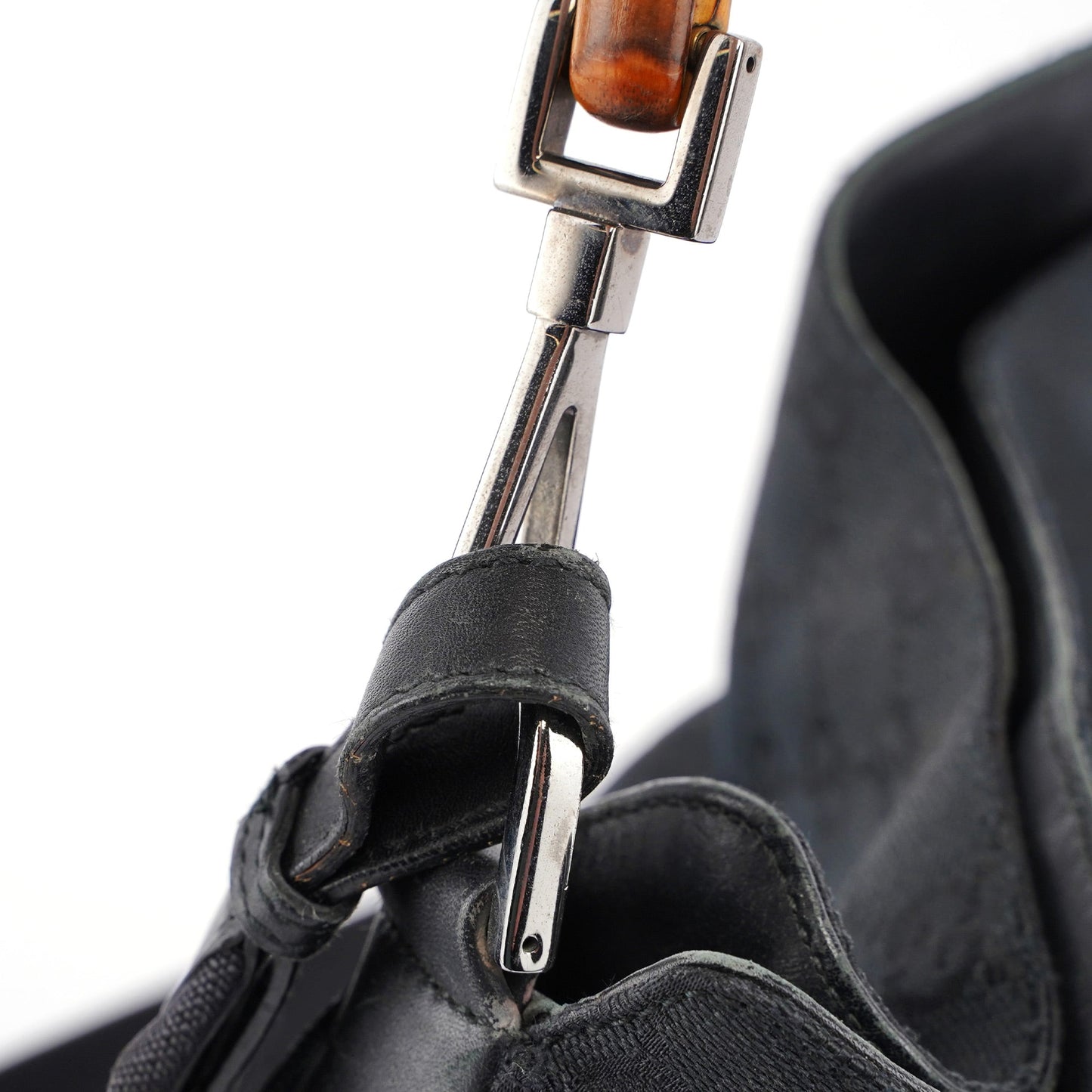 Black GG Bamboo Shoulder Bag 2-Way