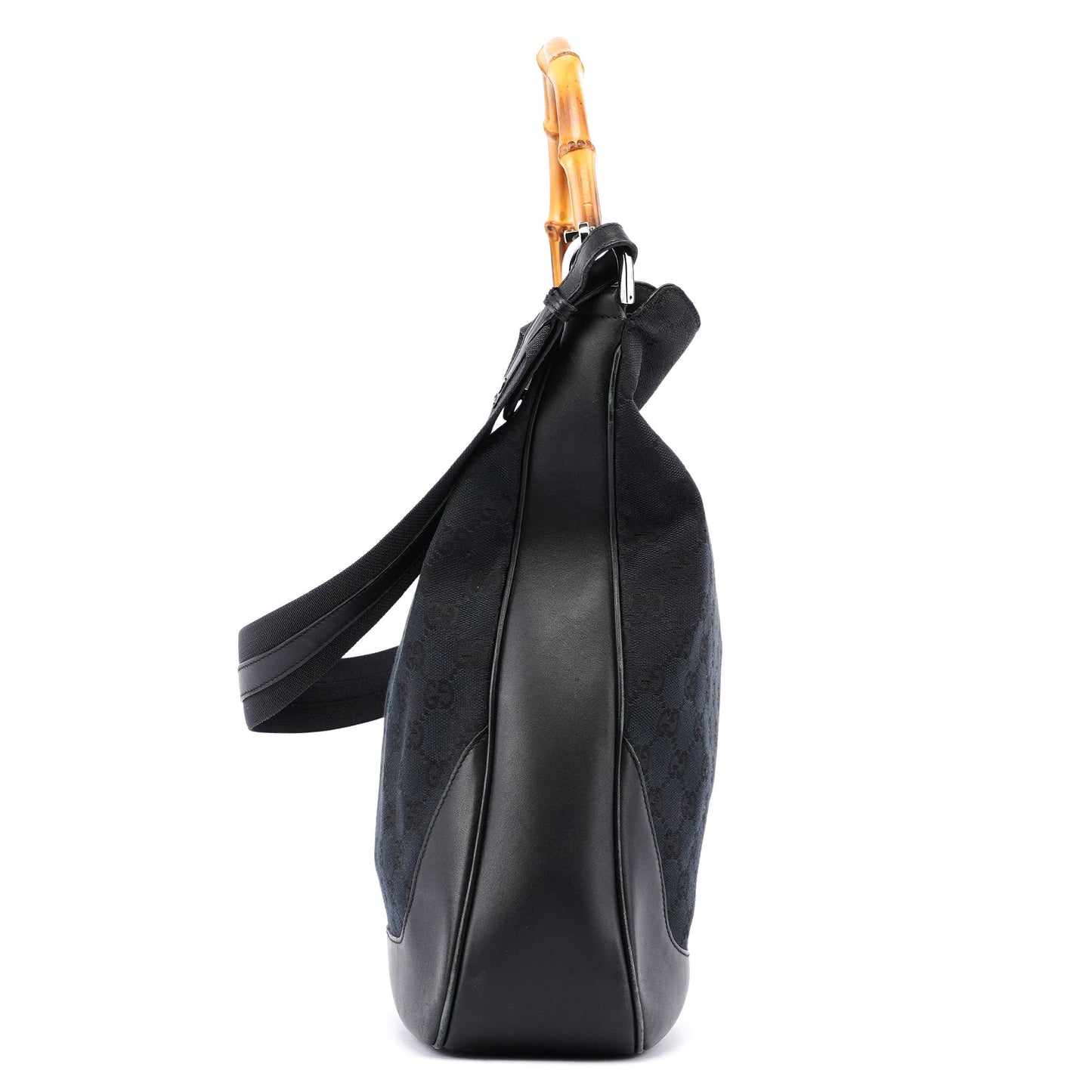 Black GG Bamboo Shoulder Bag 2-Way