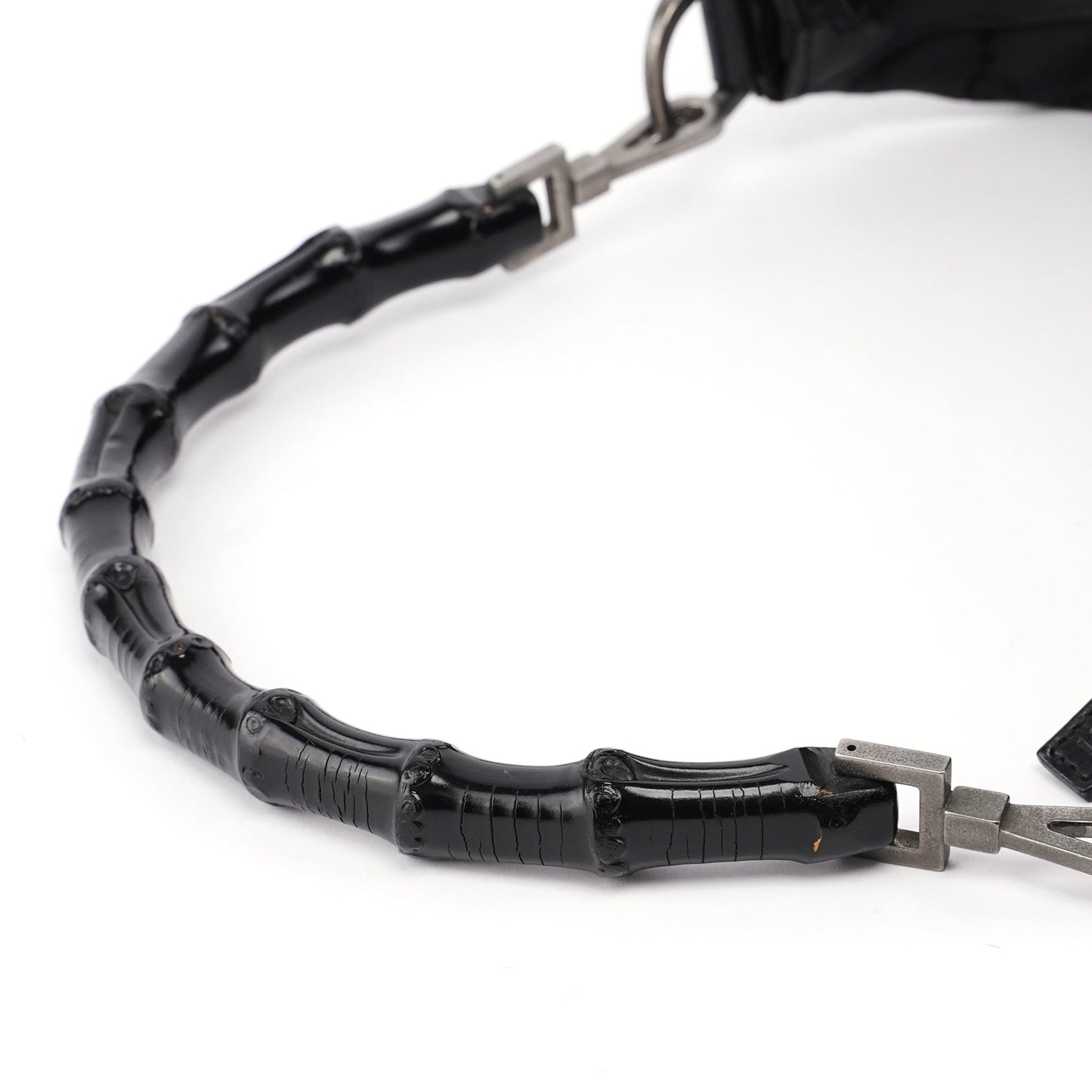 Black GG Bamboo Shoulder Bag