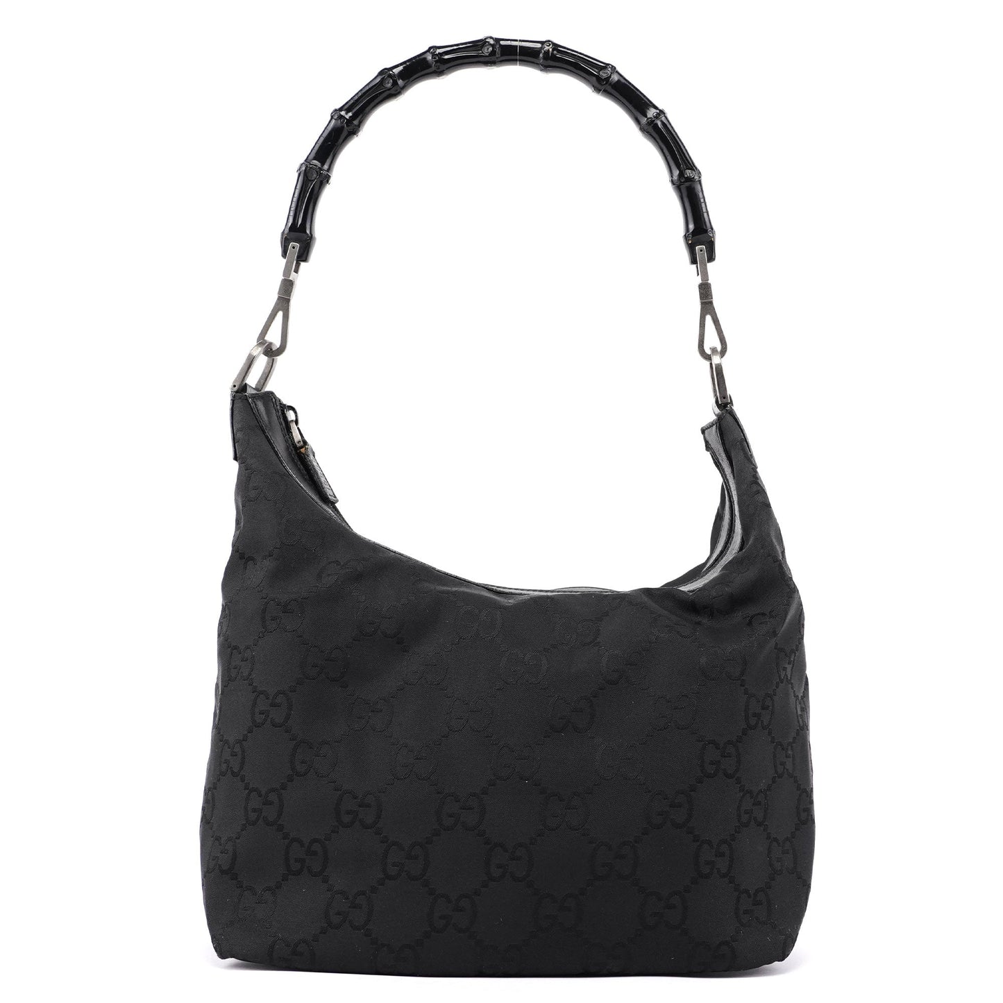 Black GG Bamboo Shoulder Bag