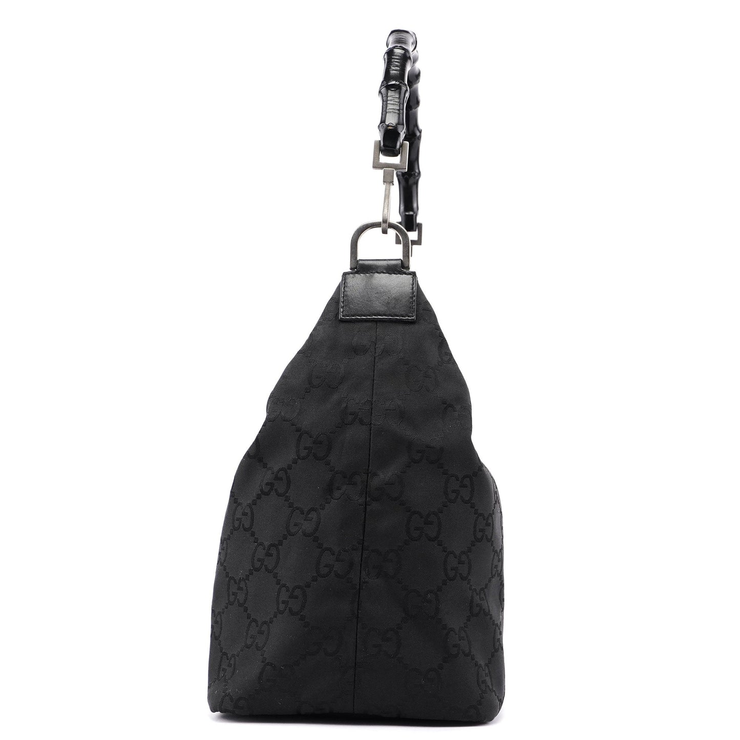 Black GG Bamboo Shoulder Bag