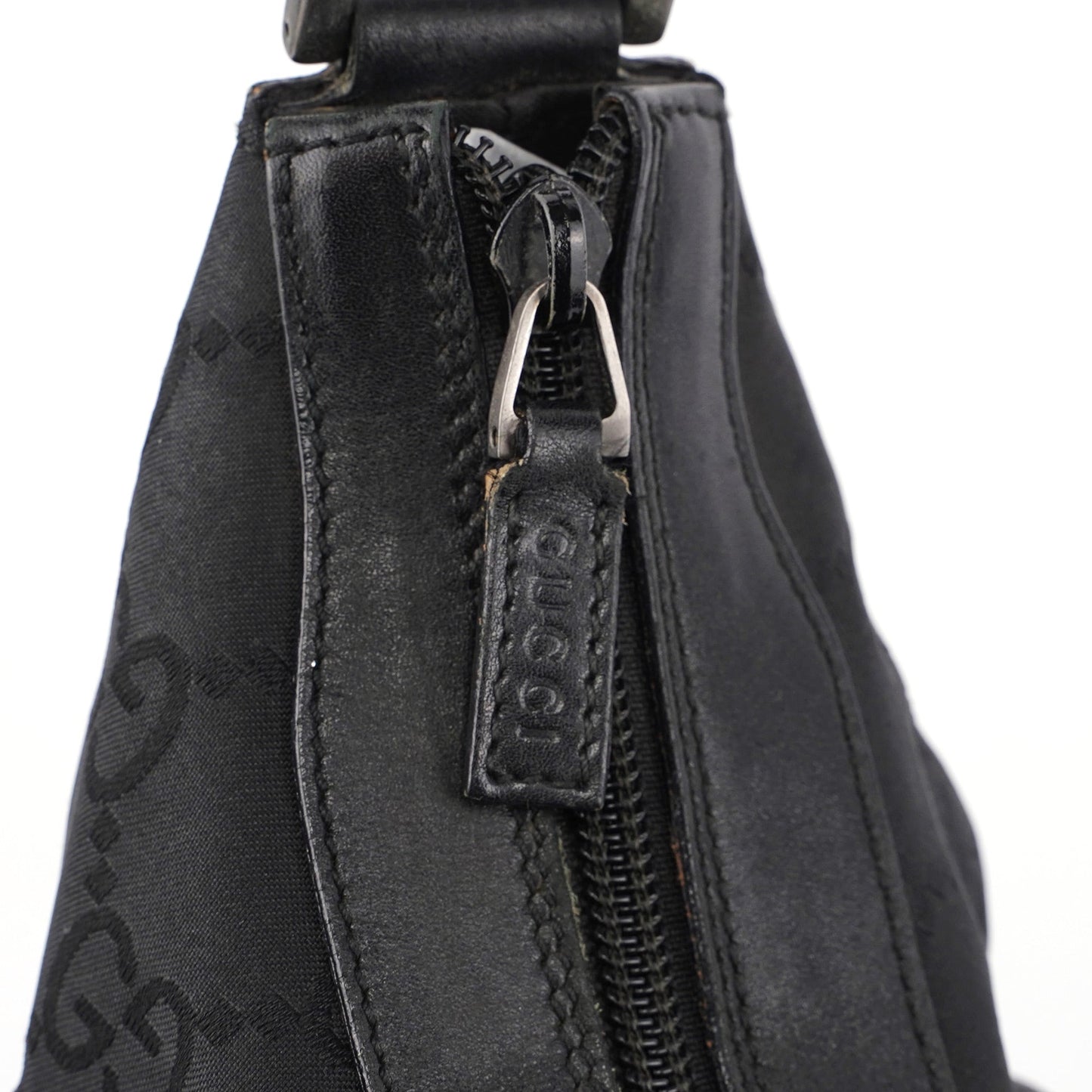 Black GG Bamboo Shoulder Bag