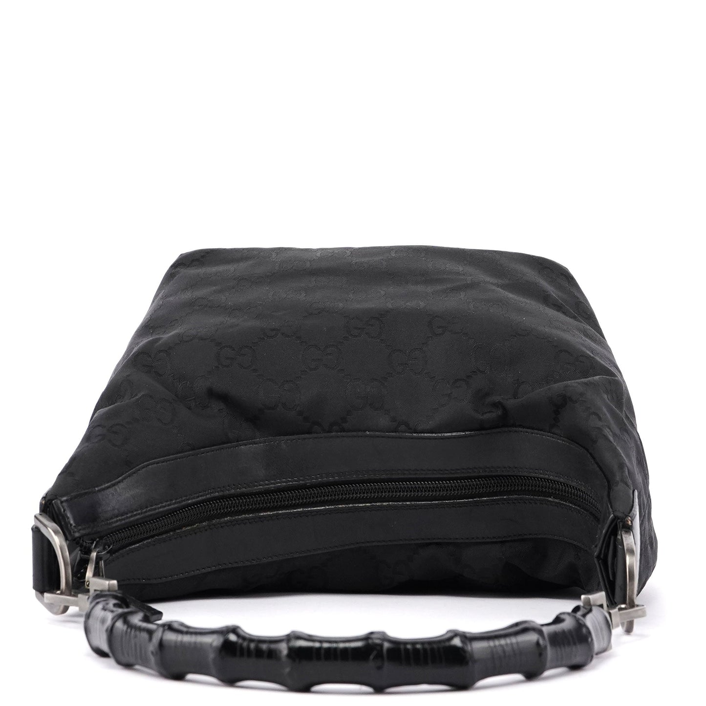 Black GG Bamboo Shoulder Bag