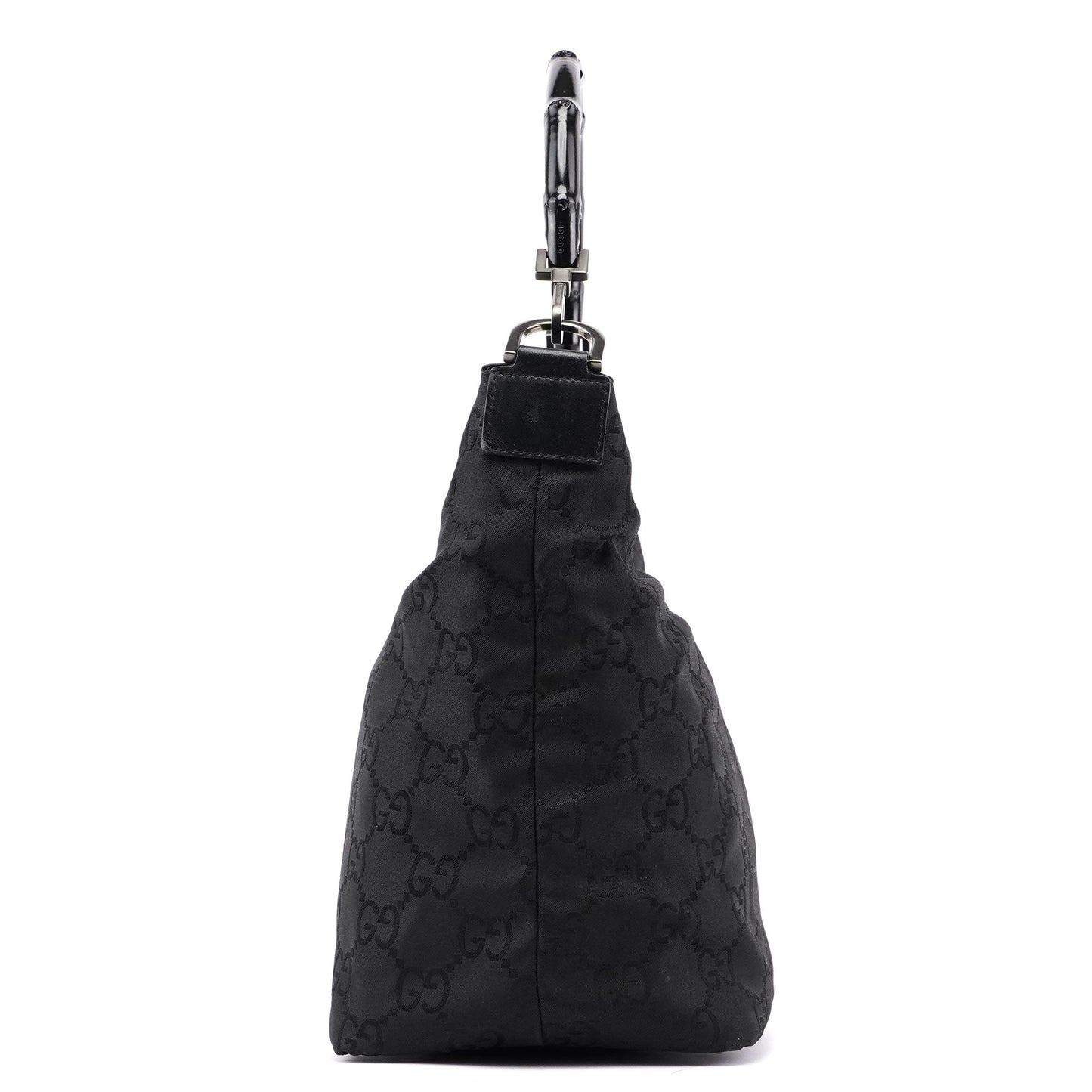 Black GG Bamboo Shoulder Bag