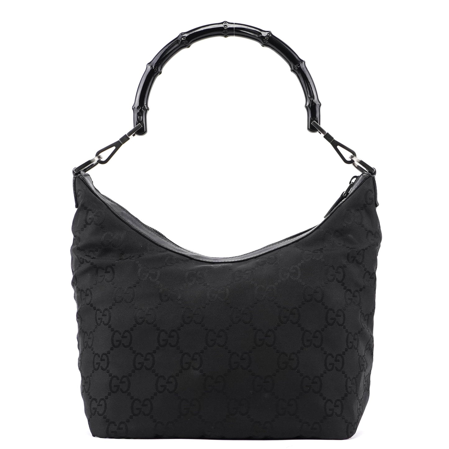 Black GG Bamboo Shoulder Bag