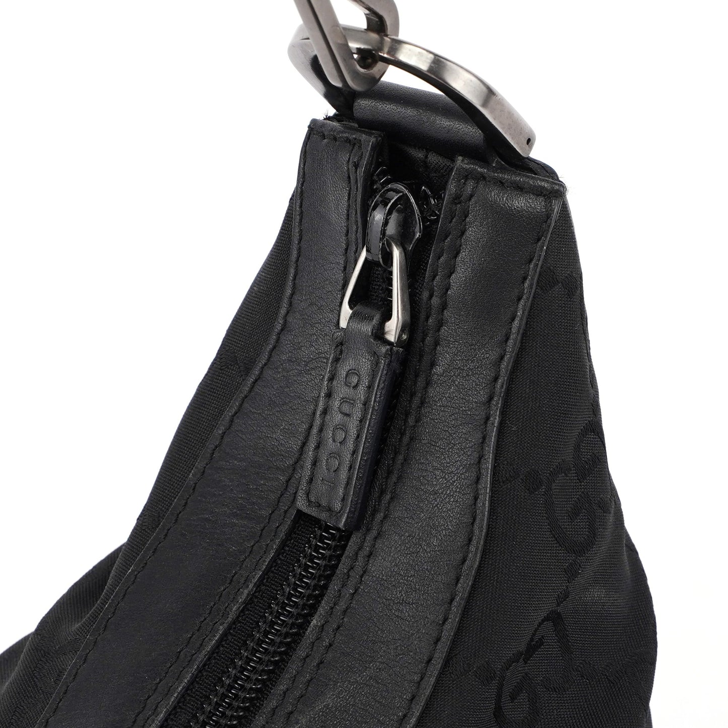 Black GG Bamboo Shoulder Bag