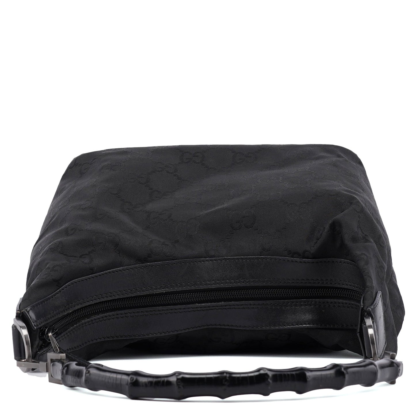 Black GG Bamboo Shoulder Bag