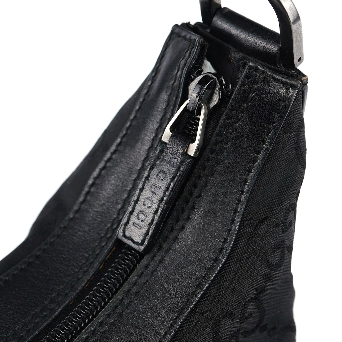 Black GG Bamboo Shoulder Bag