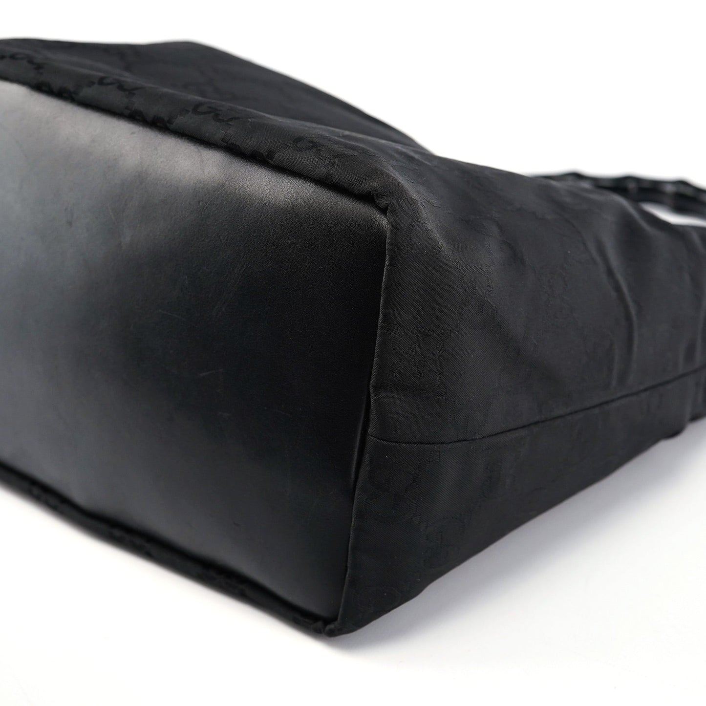 Black GG Bamboo Shoulder Bag