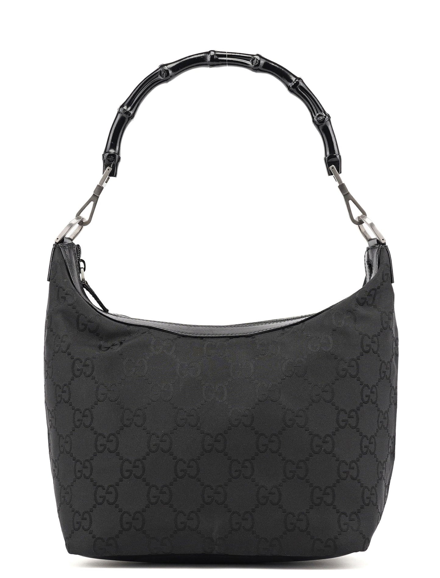 Black GG Bamboo Shoulder Bag