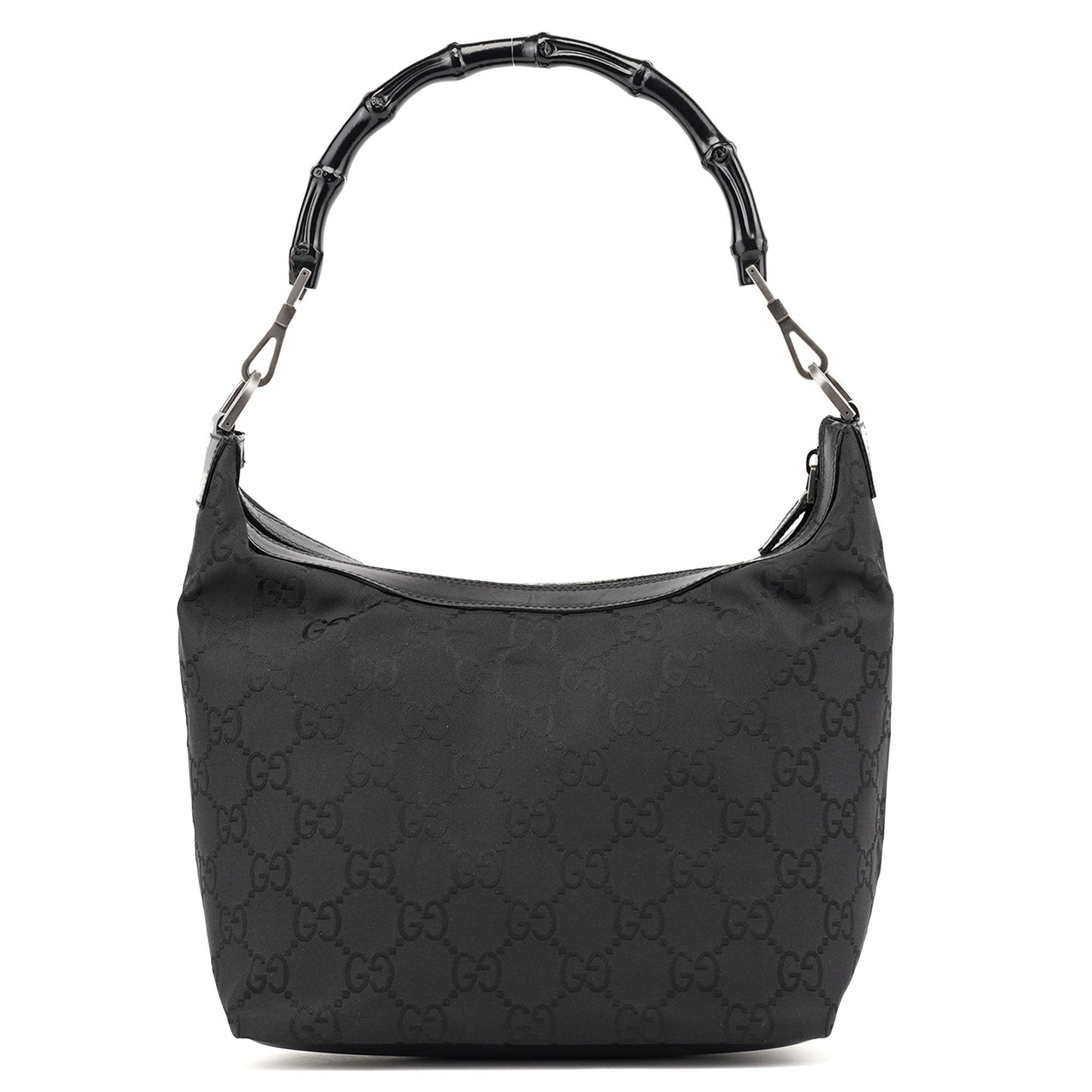 Black GG Bamboo Shoulder Bag