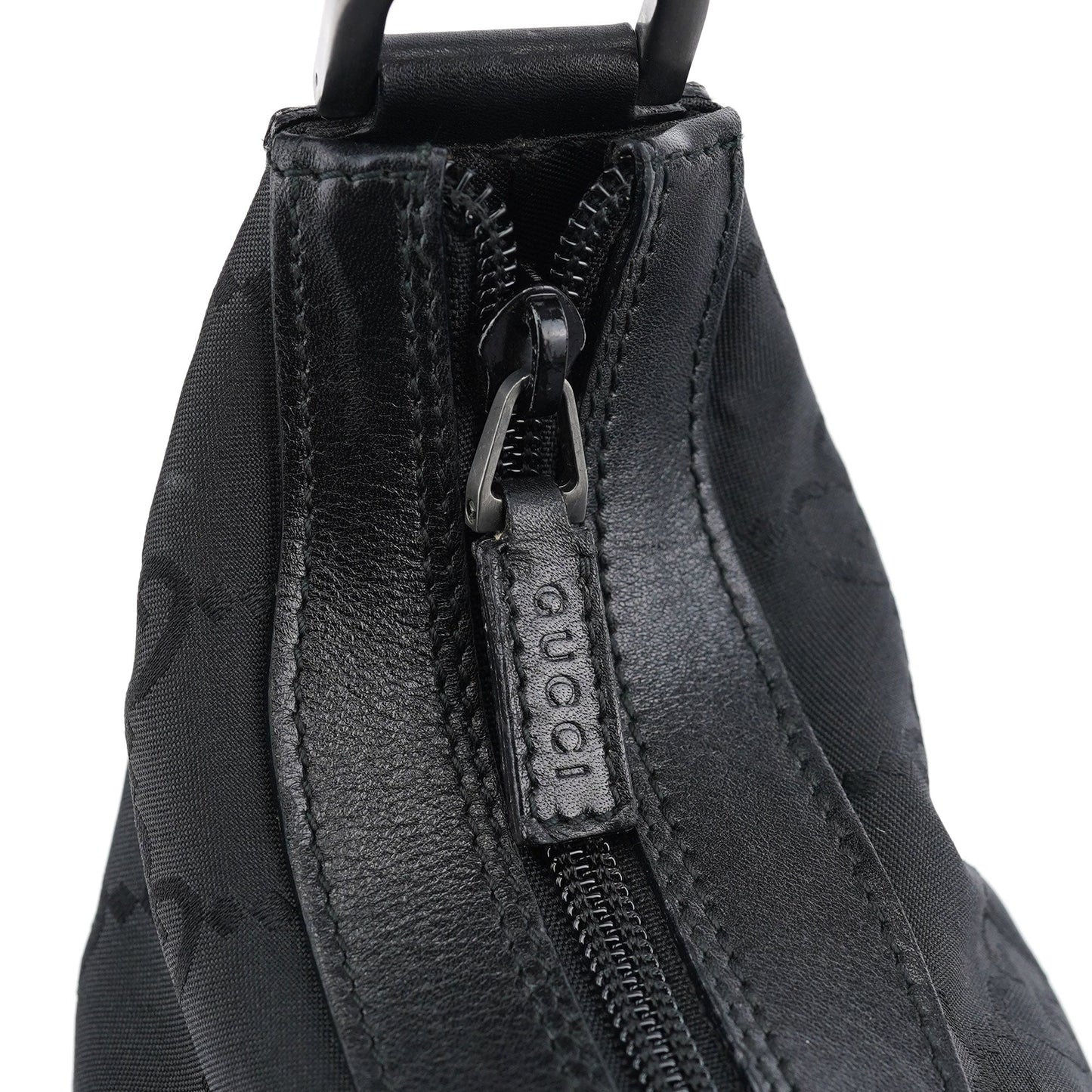 Black GG Bamboo Shoulder Bag