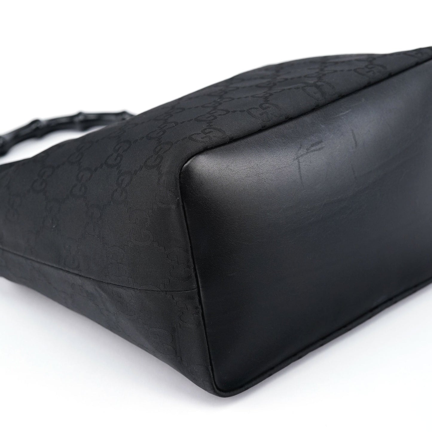 Black GG Bamboo Shoulder Bag