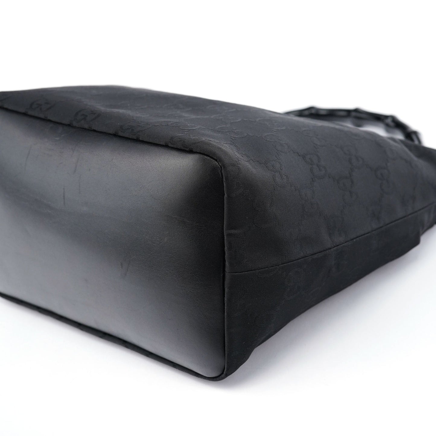 Black GG Bamboo Shoulder Bag