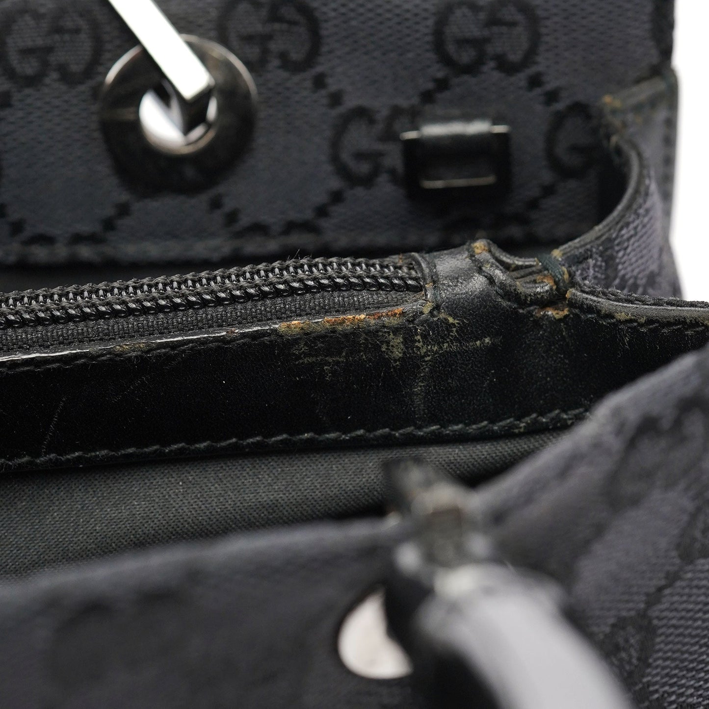 Black GG Bamboo Tote 2-Way