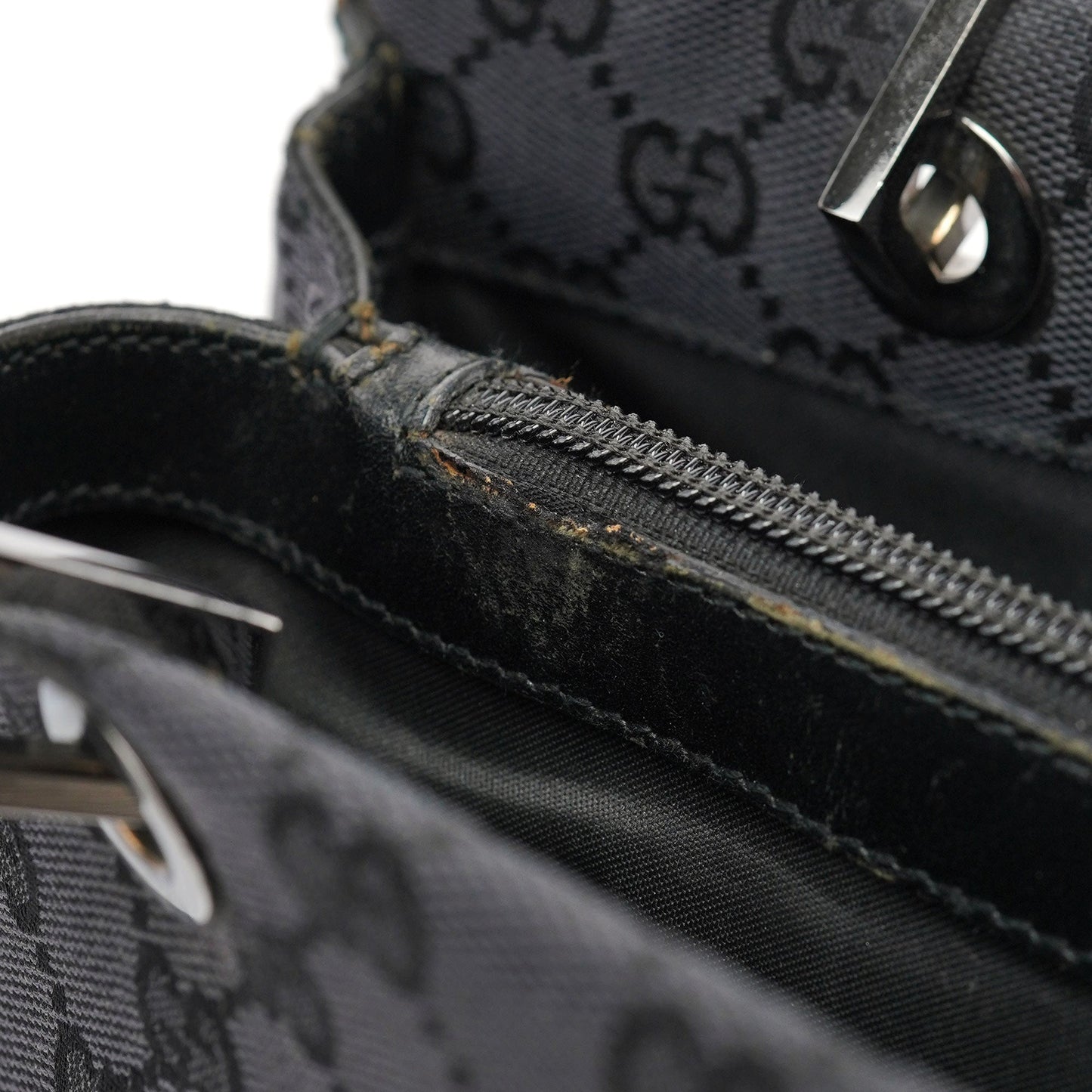 Black GG Bamboo Tote 2-Way