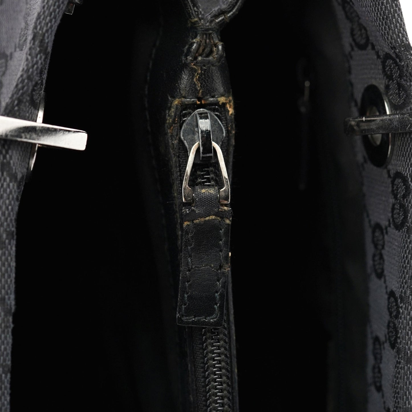 Black GG Bamboo Tote 2-Way