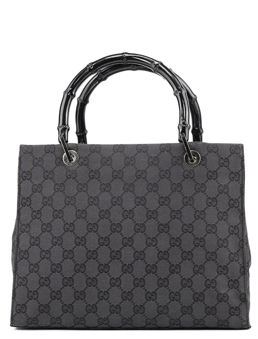 Black GG Bamboo Tote 2-Way