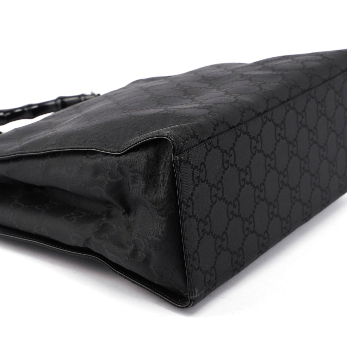 Black GG Bamboo Tote