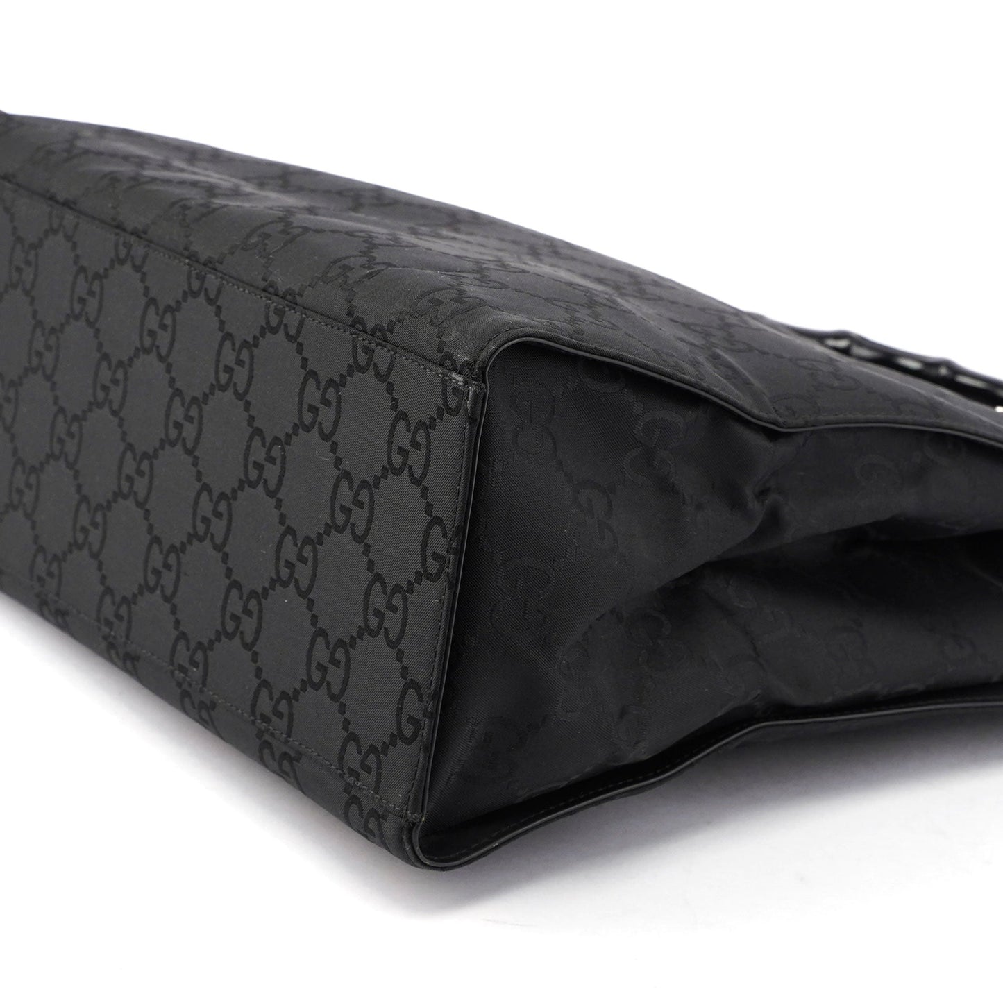 Black GG Bamboo Tote