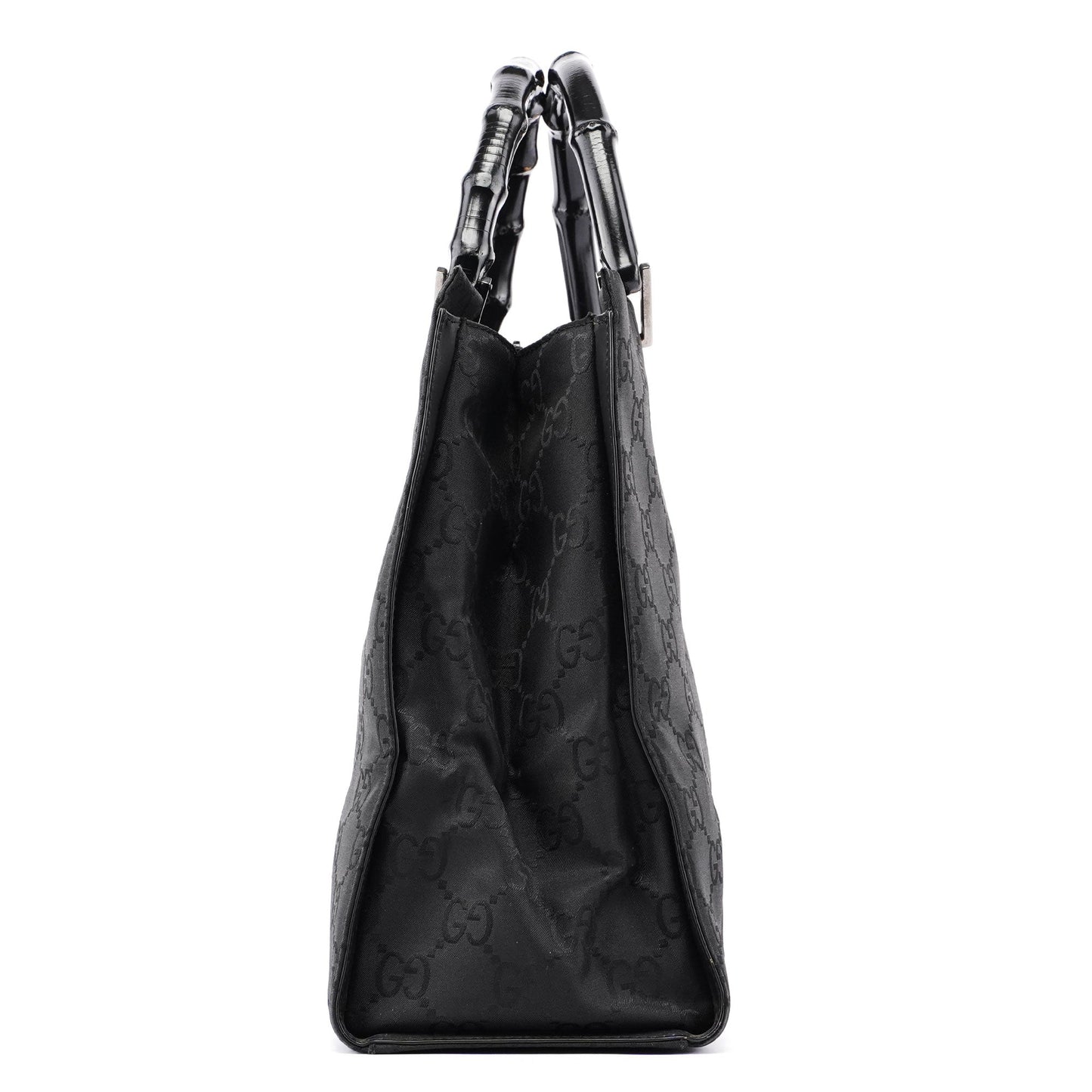 Black GG Bamboo Tote