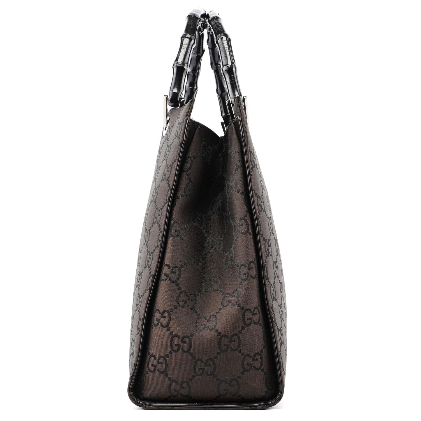 Black GG Bamboo Tote