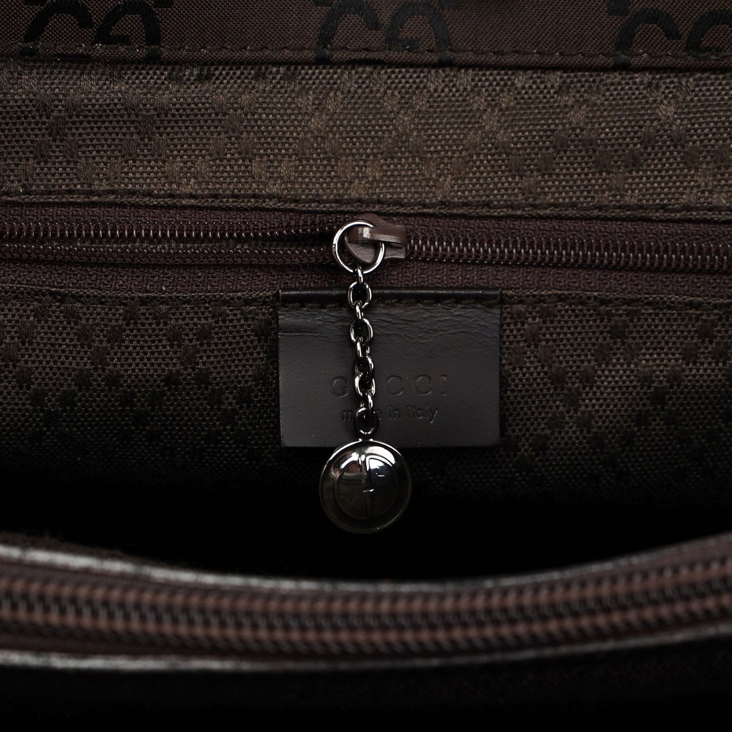 Black GG Bamboo Tote