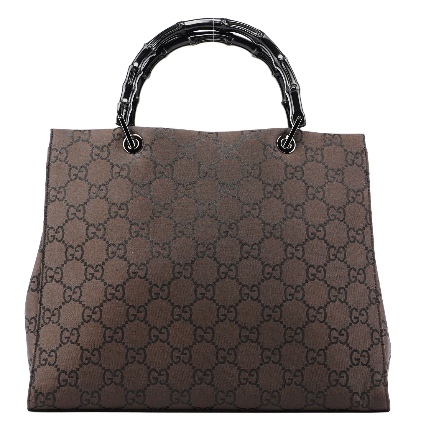 Black GG Bamboo Tote