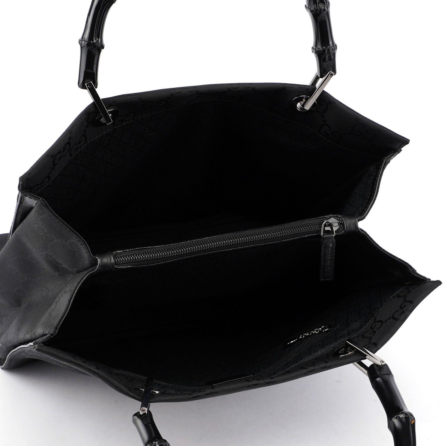 Black GG Bamboo Tote