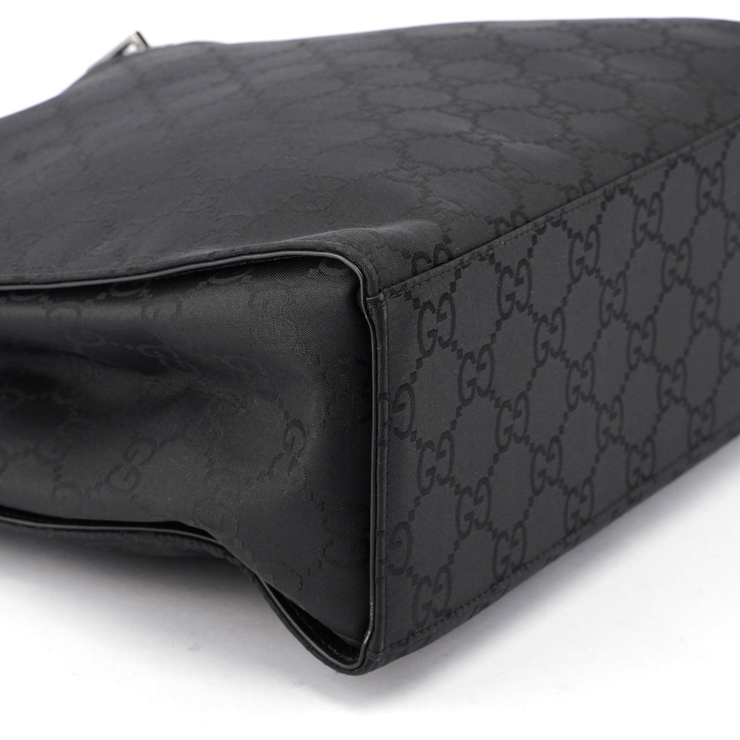 Black GG Bamboo Tote