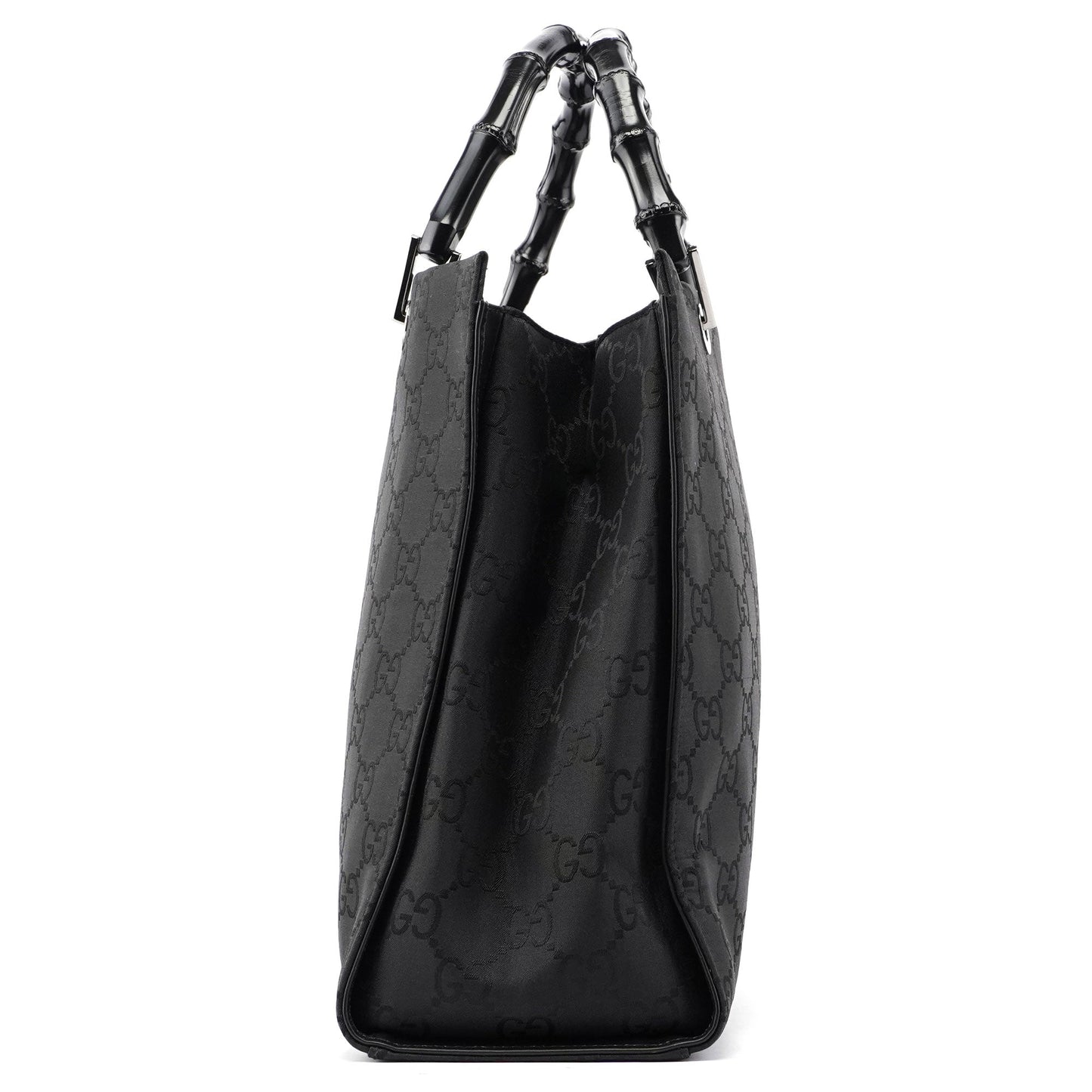Black GG Bamboo Tote