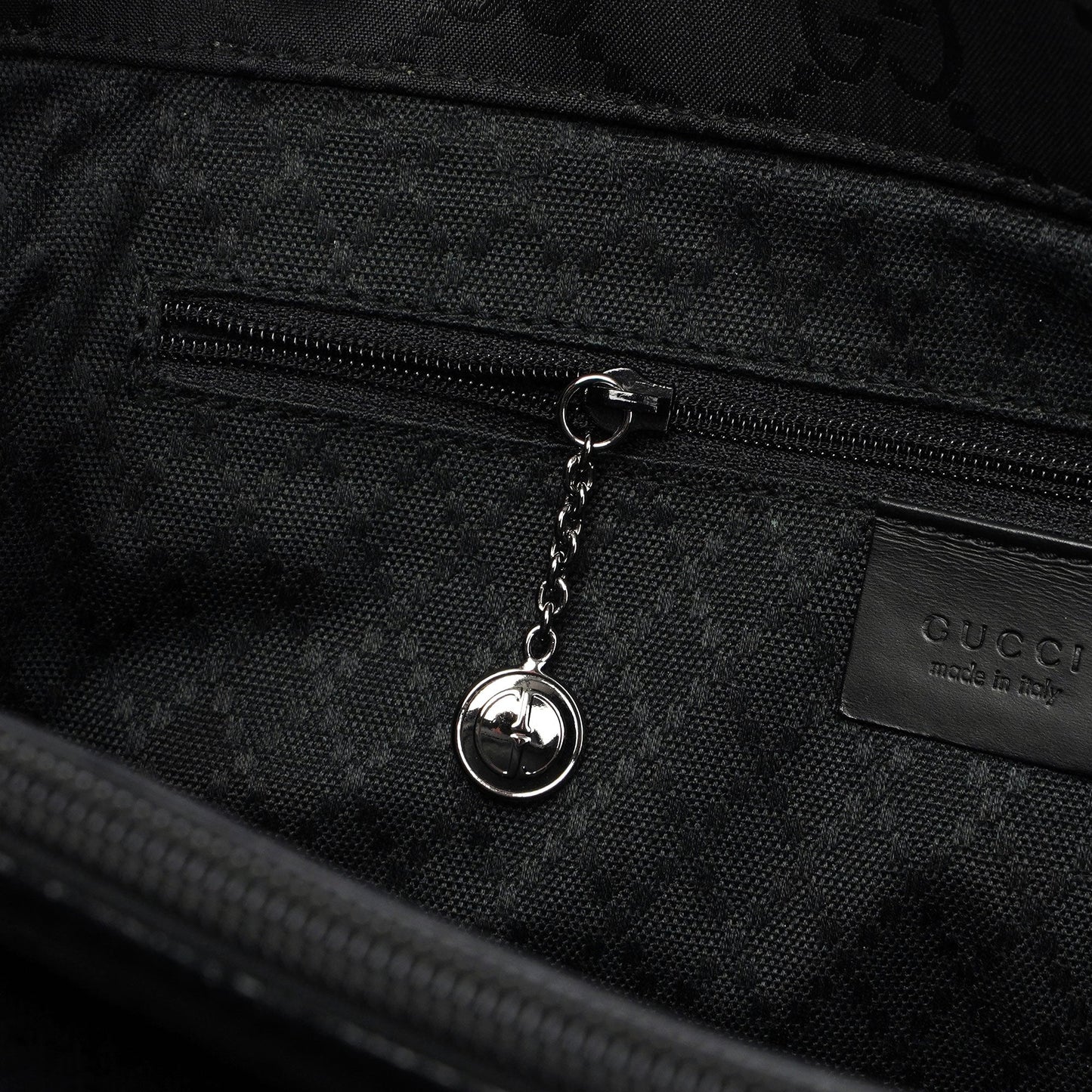 Black GG Bamboo Tote