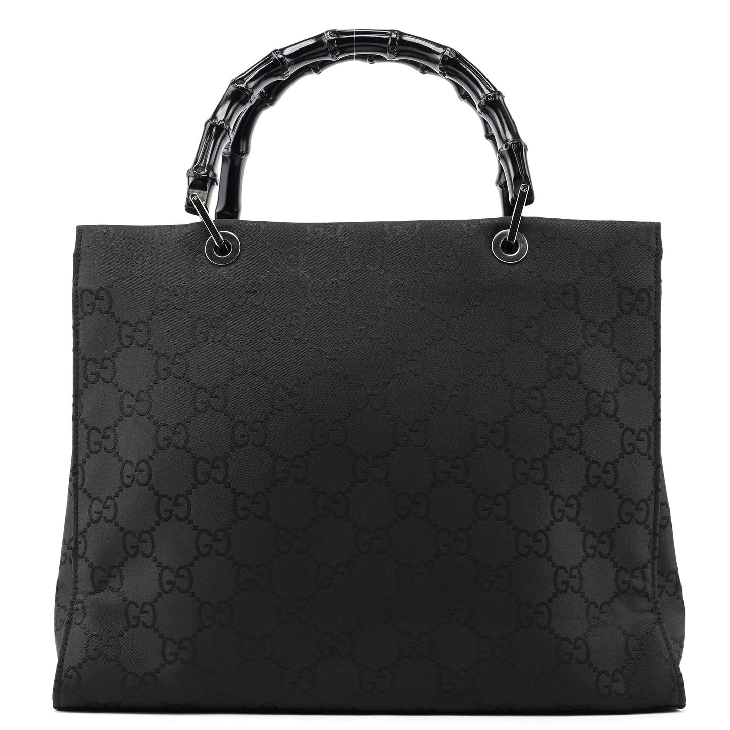 Black GG Bamboo Tote