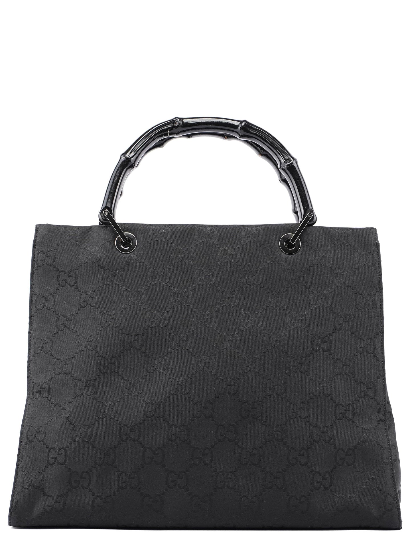 Black GG Bamboo Tote