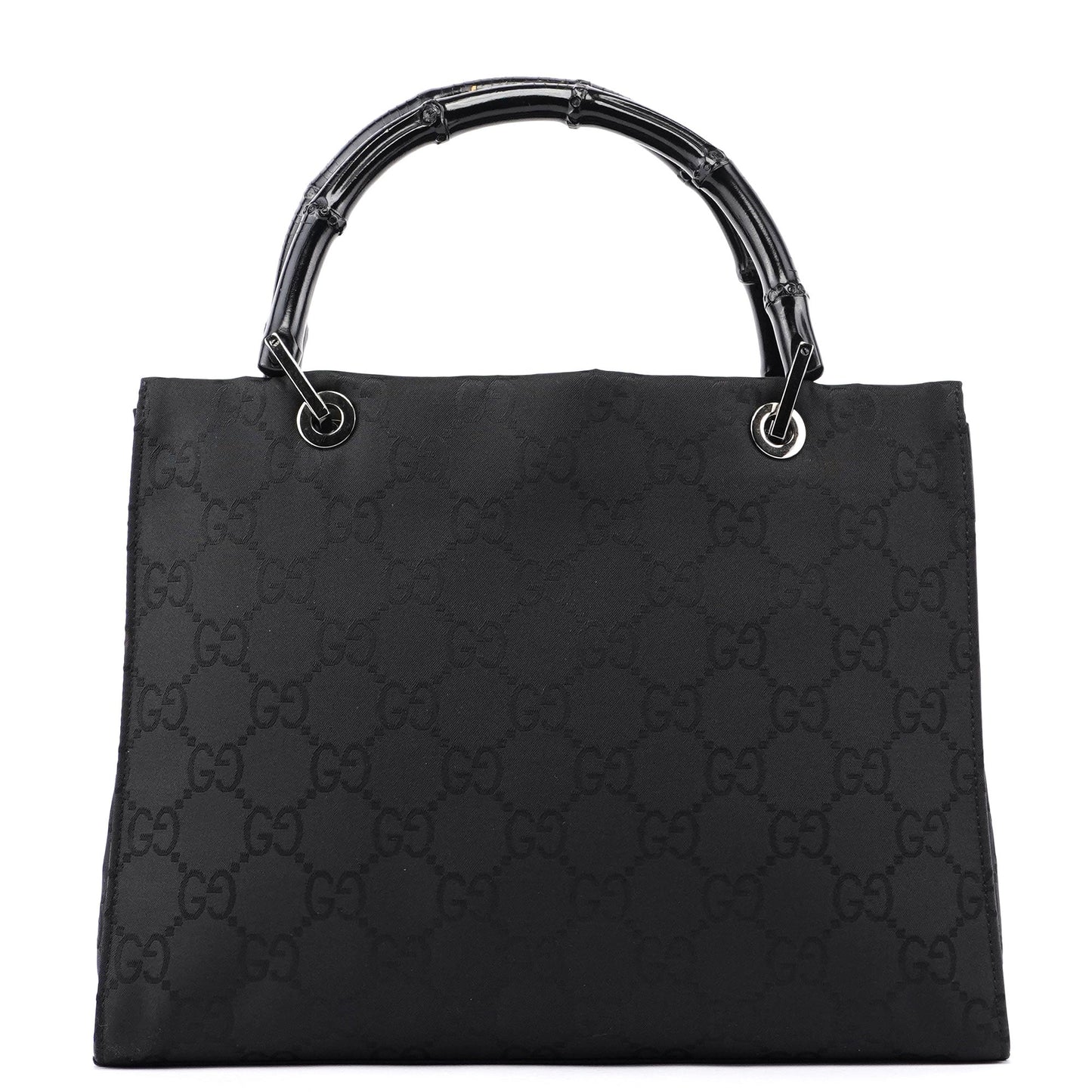 Black GG Bamboo Tote