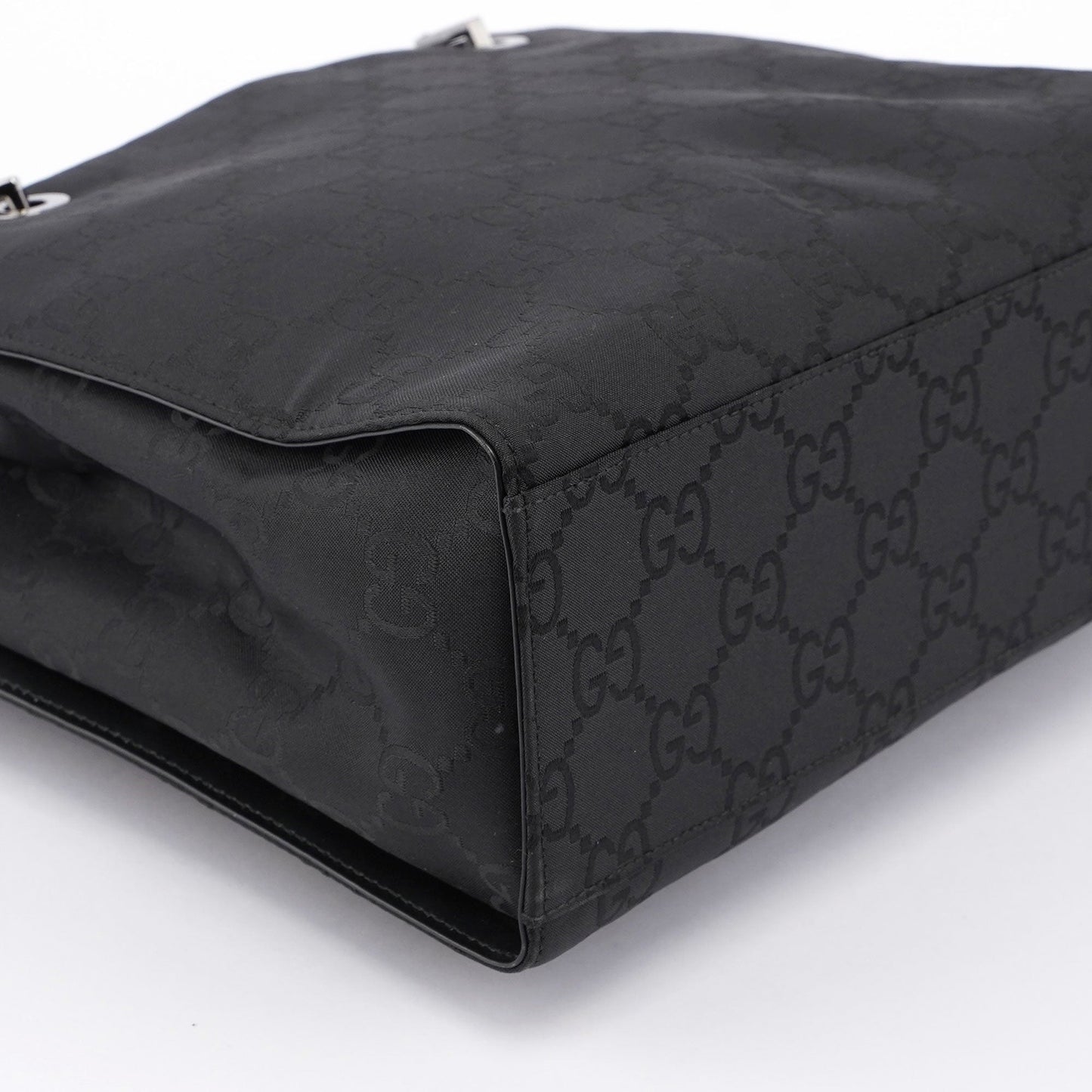 Black GG Bamboo Tote