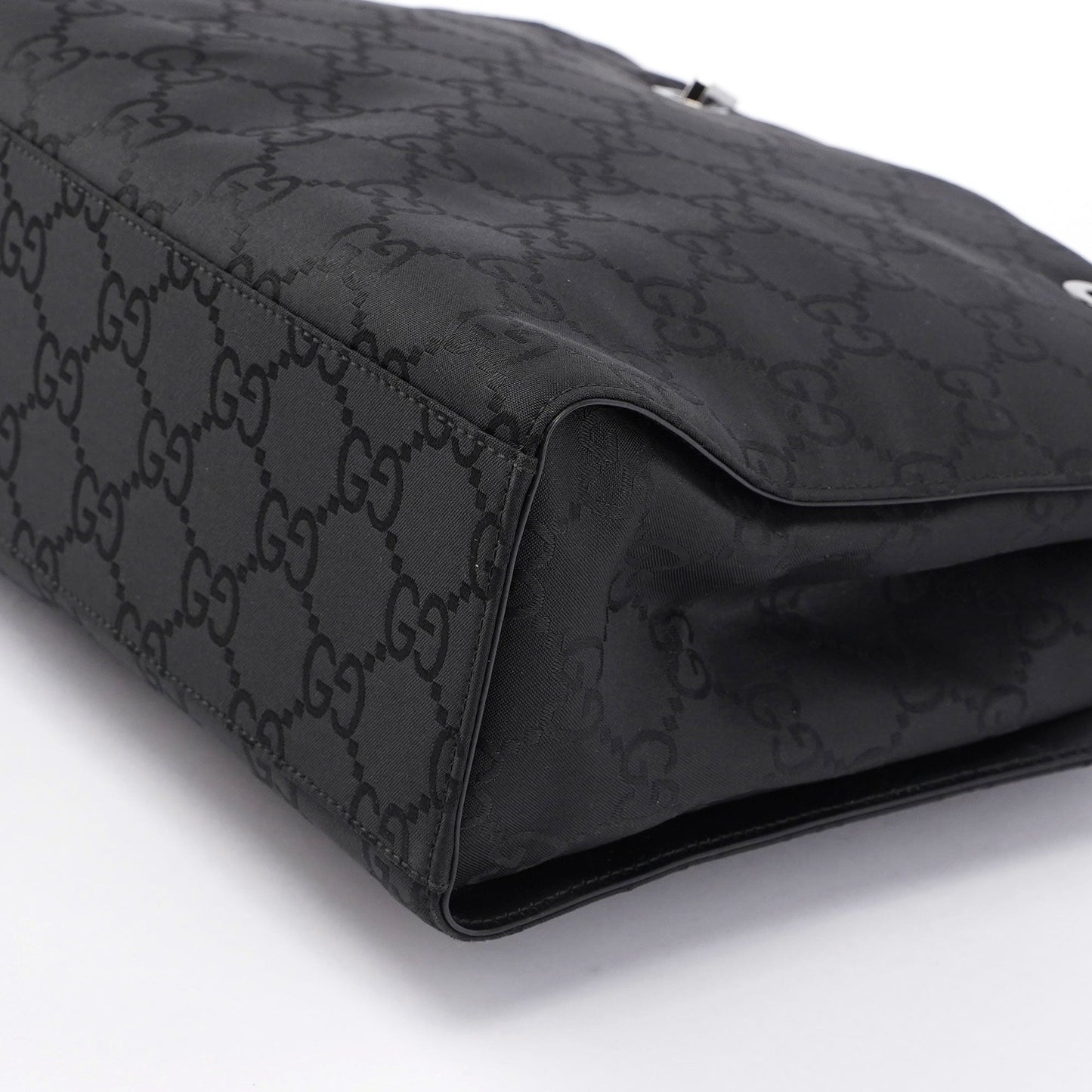 Black GG Bamboo Tote