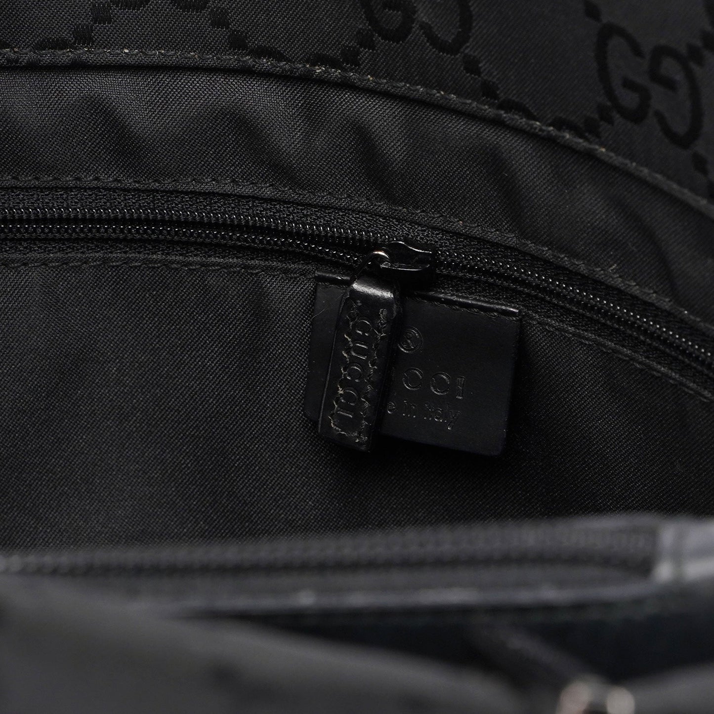 Black GG Bamboo Tote