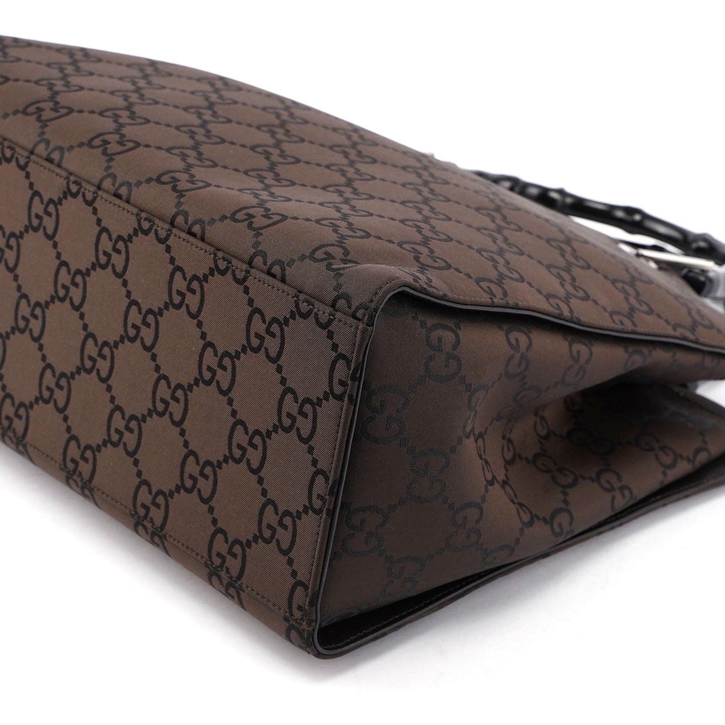 Black GG Bamboo Tote