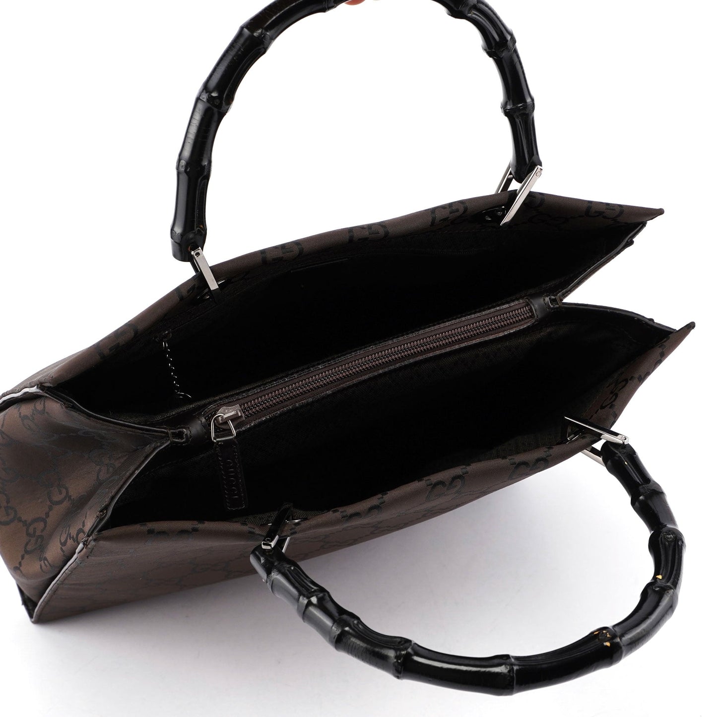 Black GG Bamboo Tote