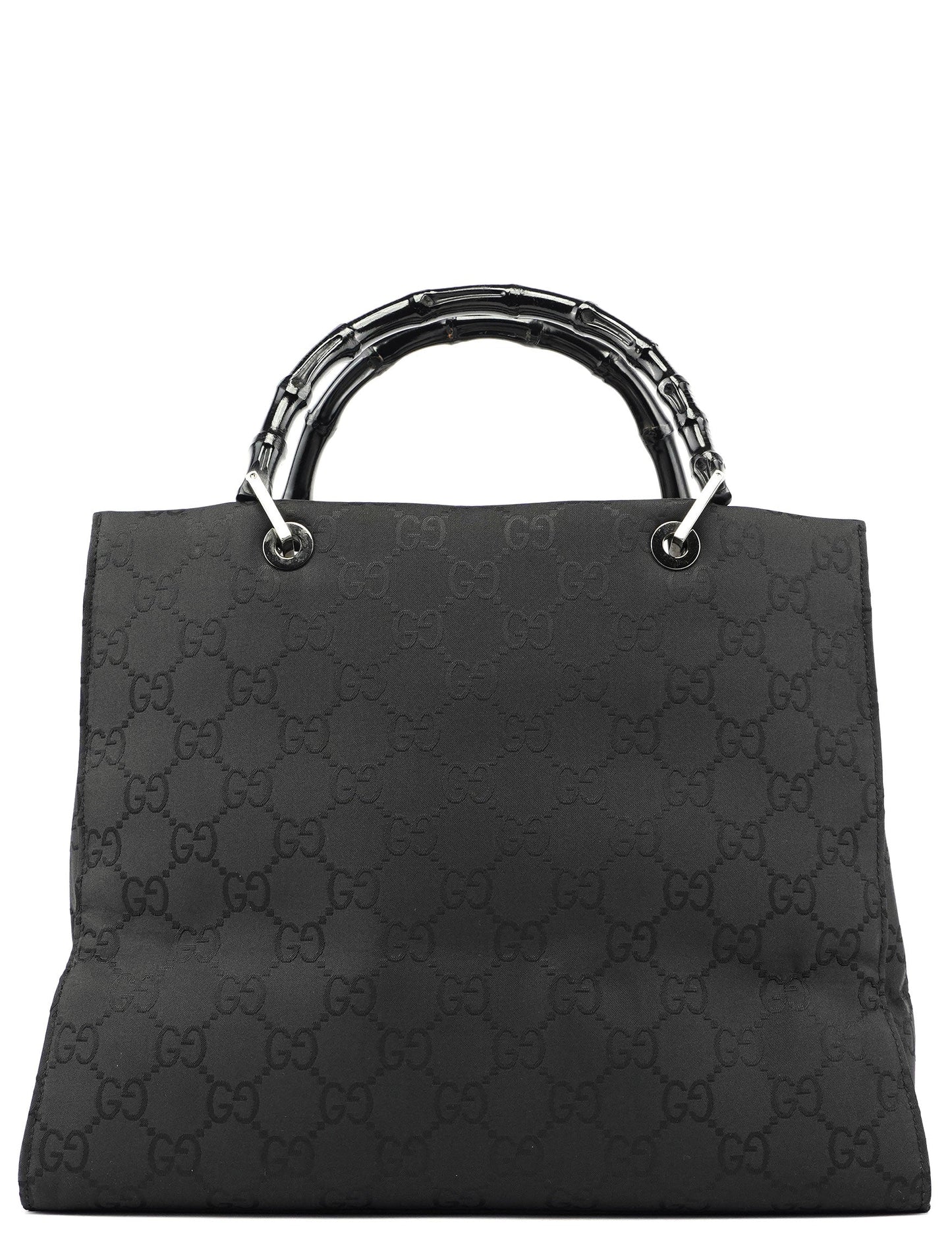 Black GG Bamboo Tote