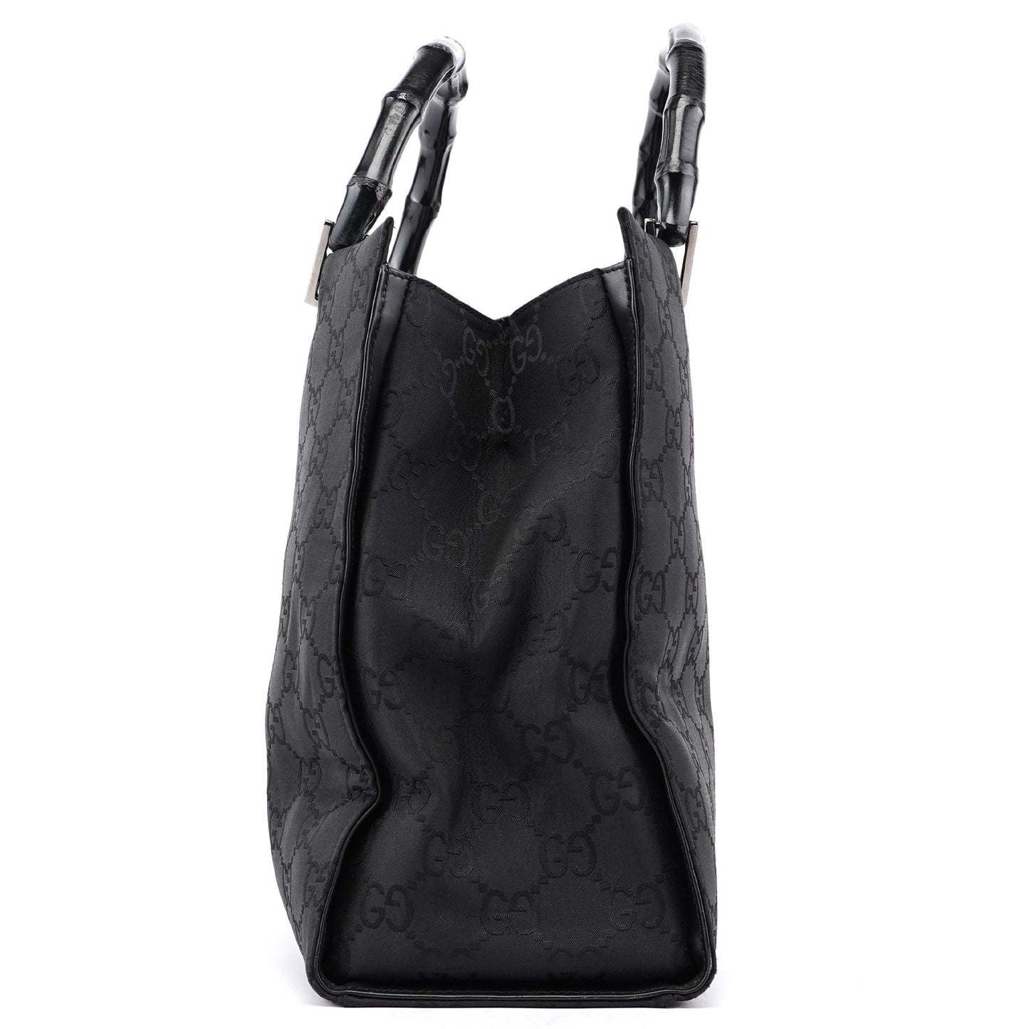 Black GG Bamboo Tote