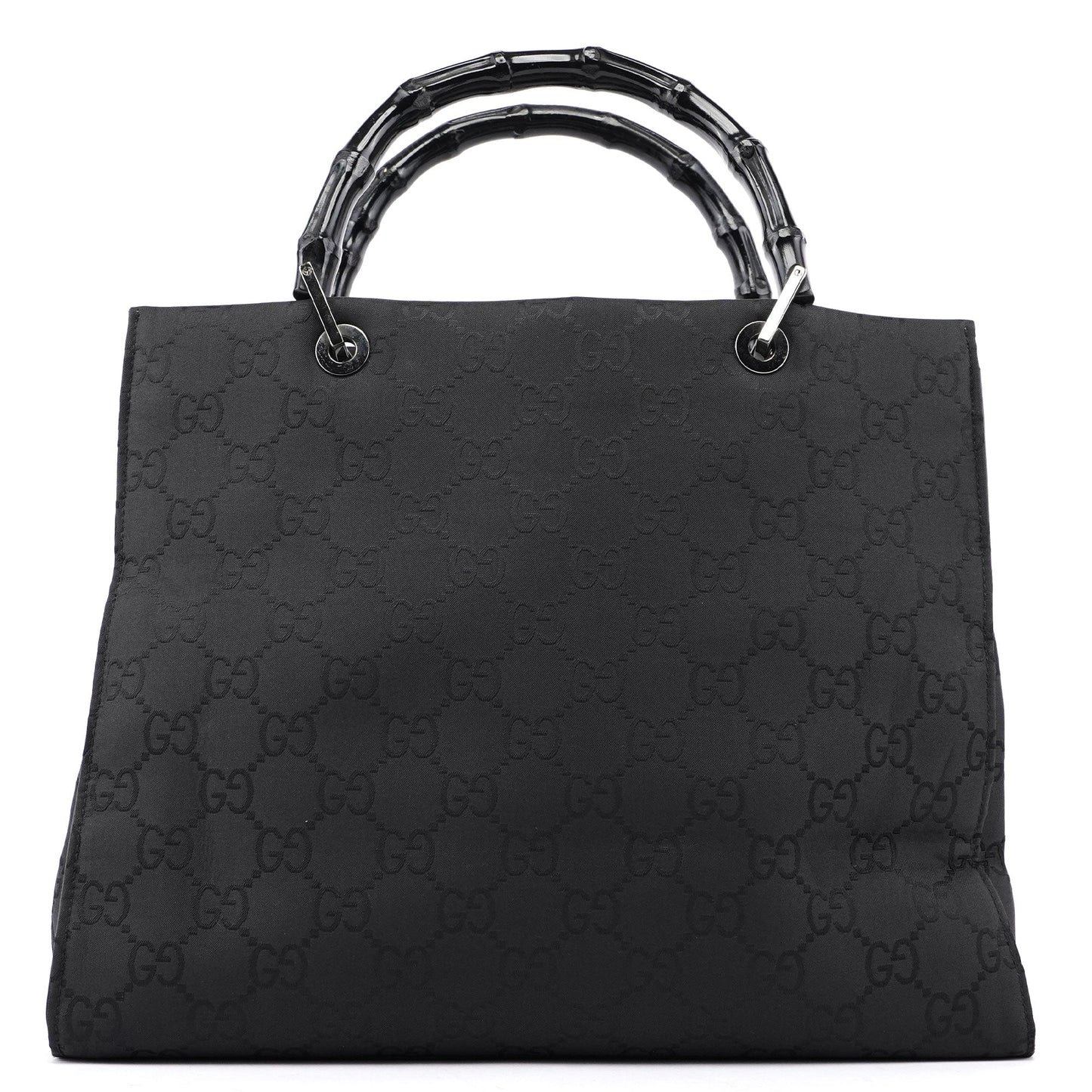 Black GG Bamboo Tote
