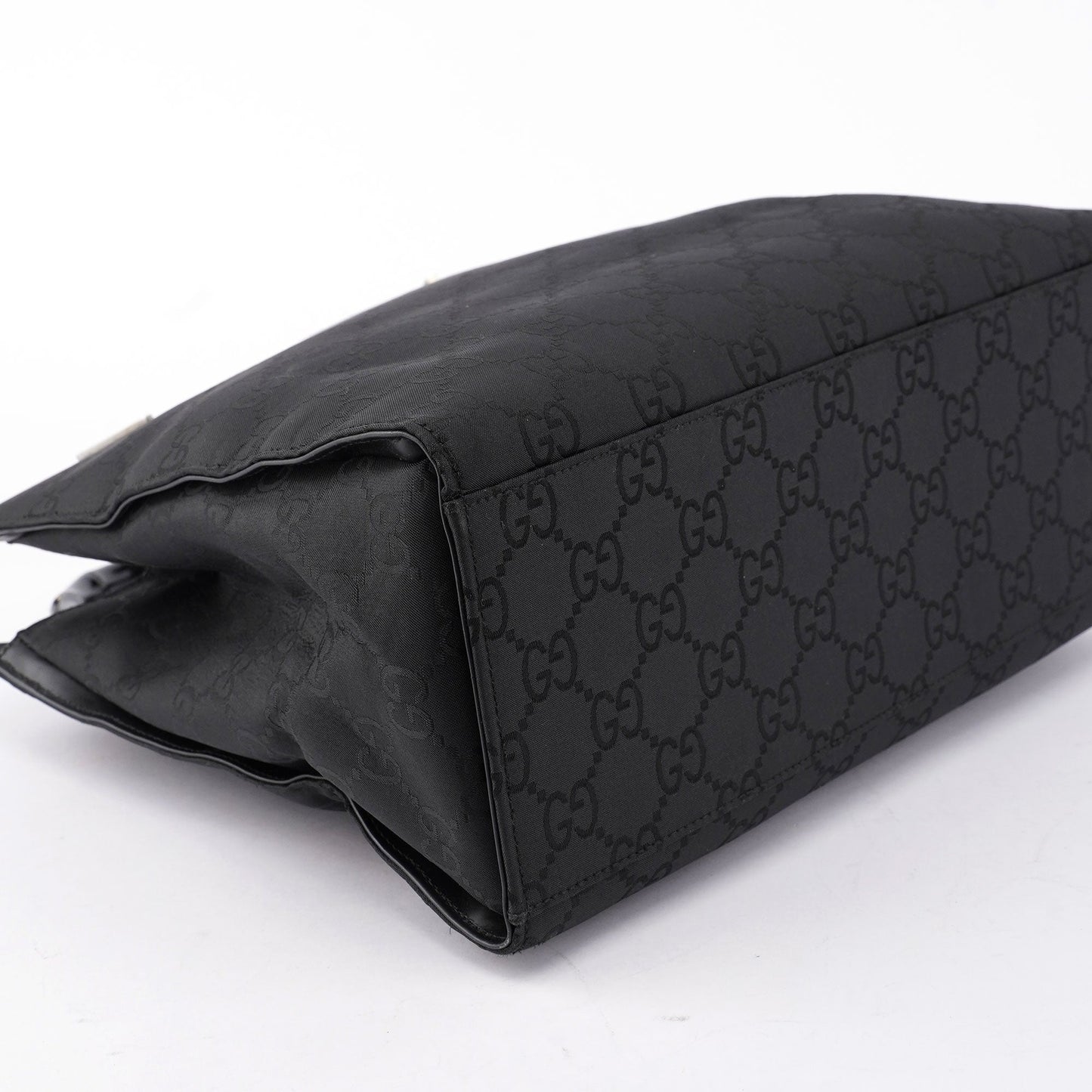 Black GG Bamboo Tote