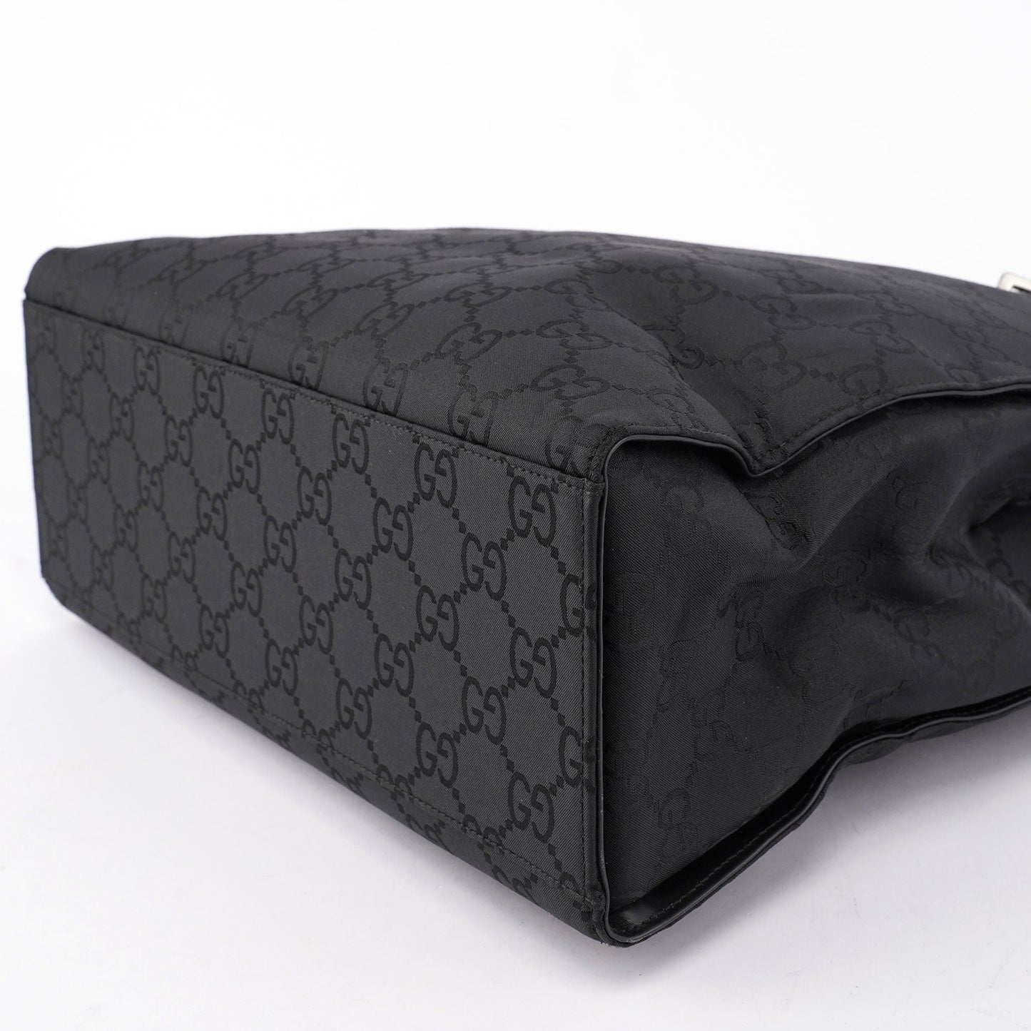 Black GG Bamboo Tote