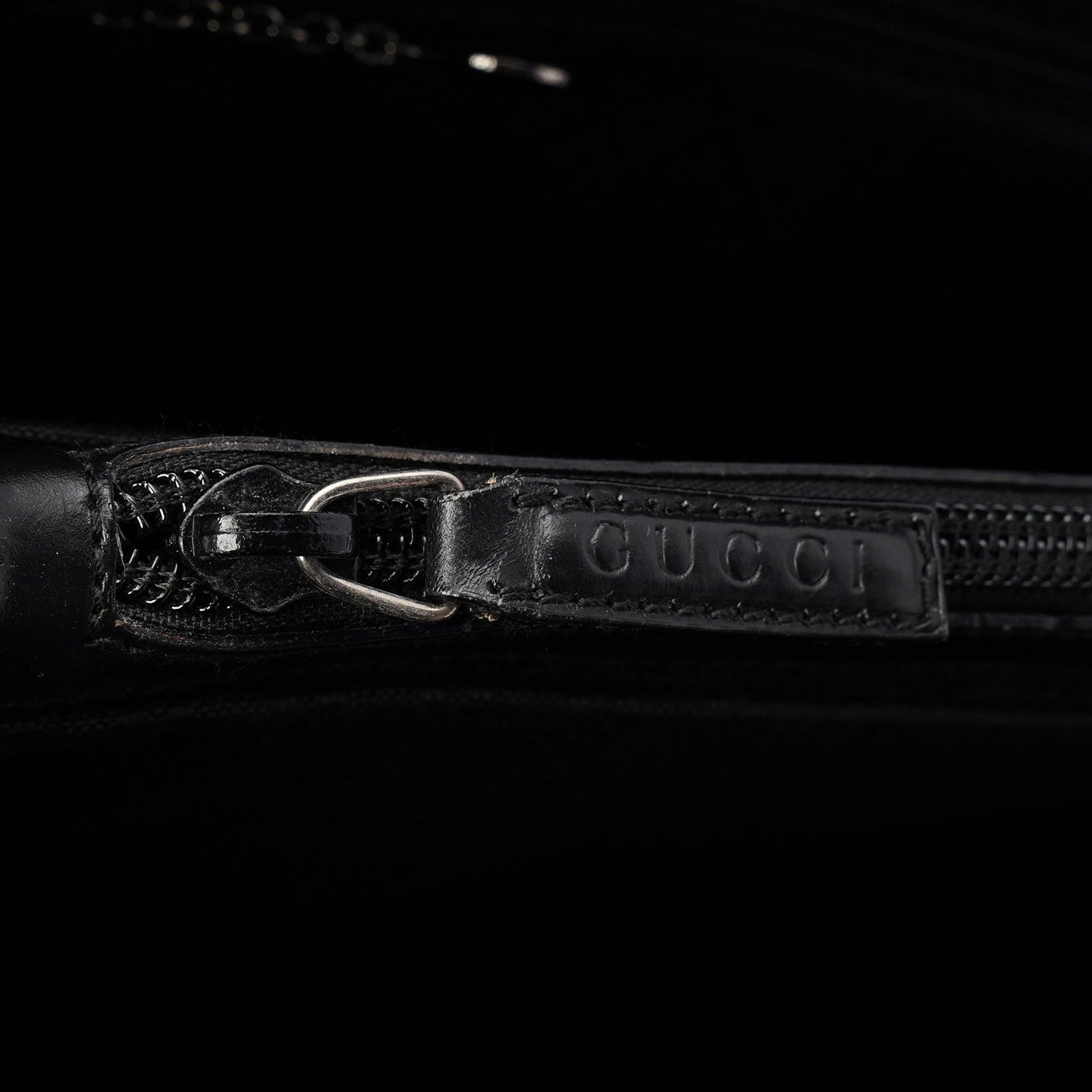 Black GG Bamboo Tote