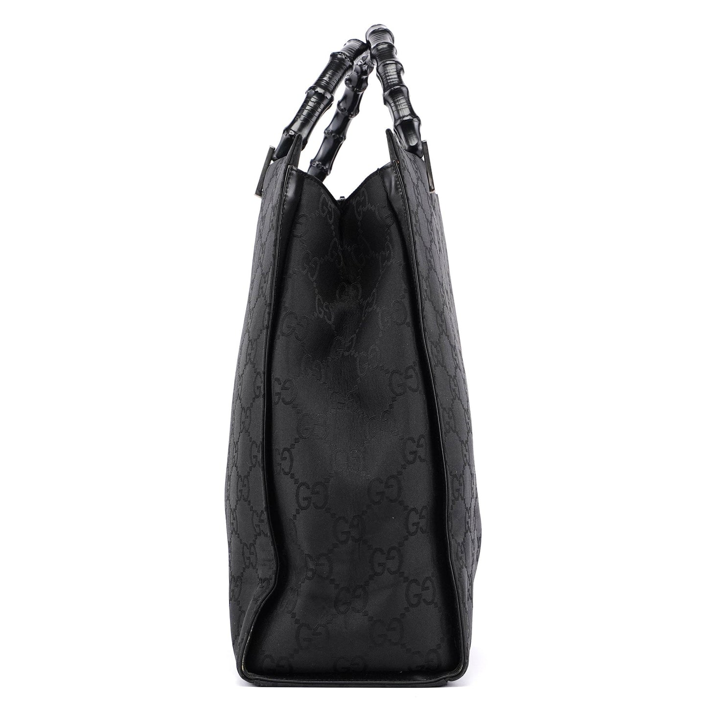 Black GG Bamboo Tote