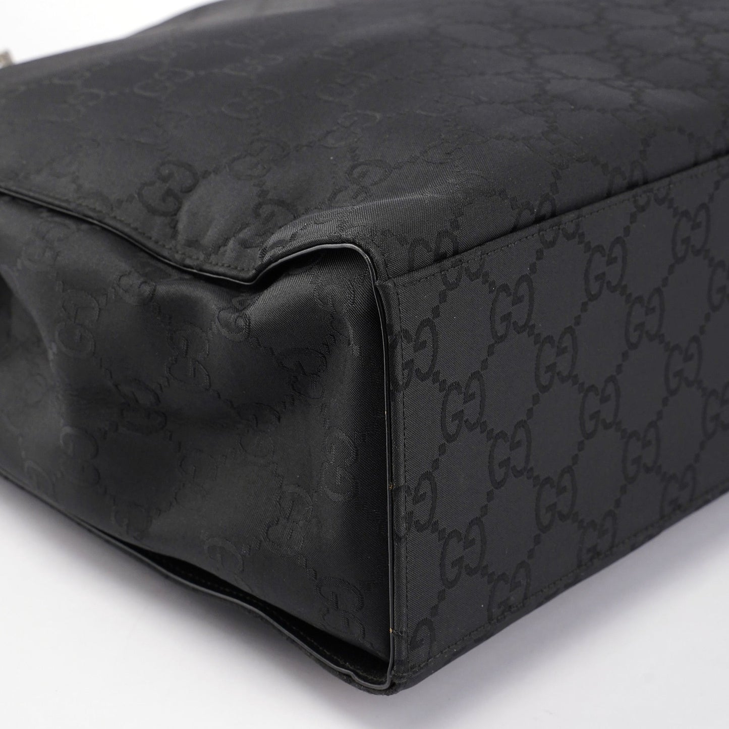 Black GG Bamboo Tote