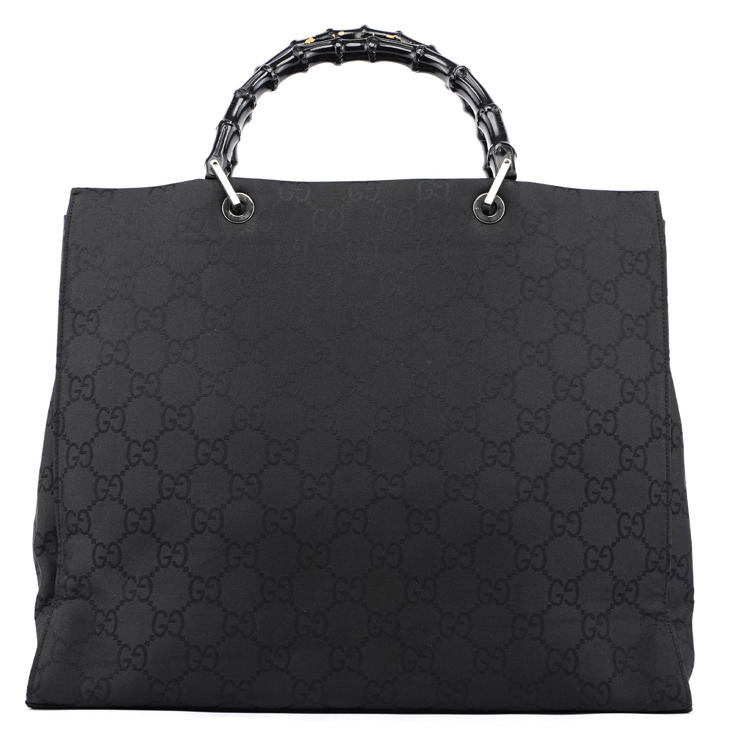Black GG Bamboo Tote