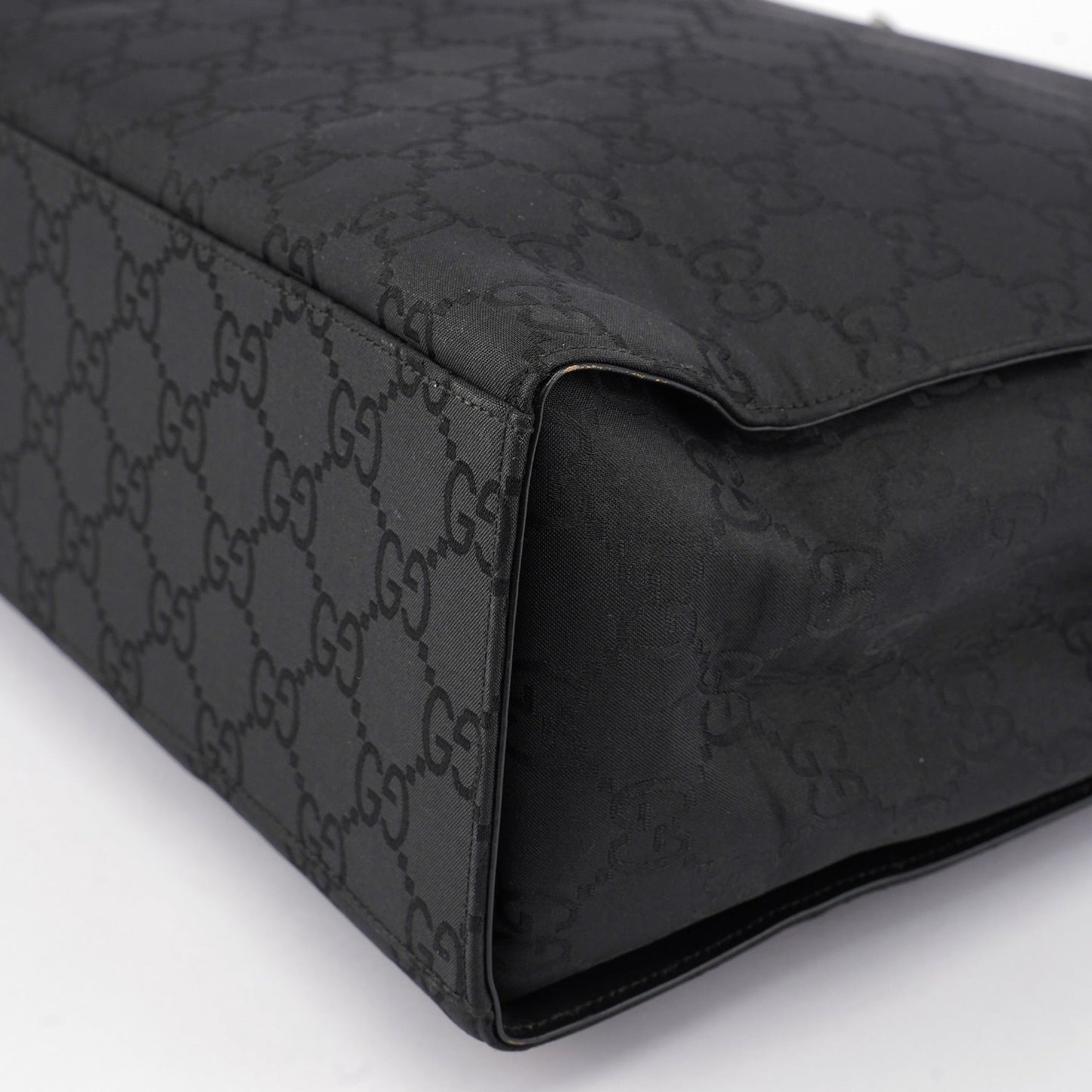 Black GG Bamboo Tote